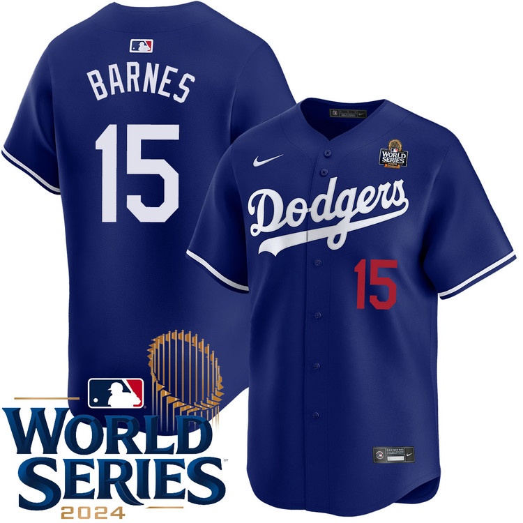 Austin Barnes Los Angeles Dodgers Alternate Royal Limited World Series Jersey