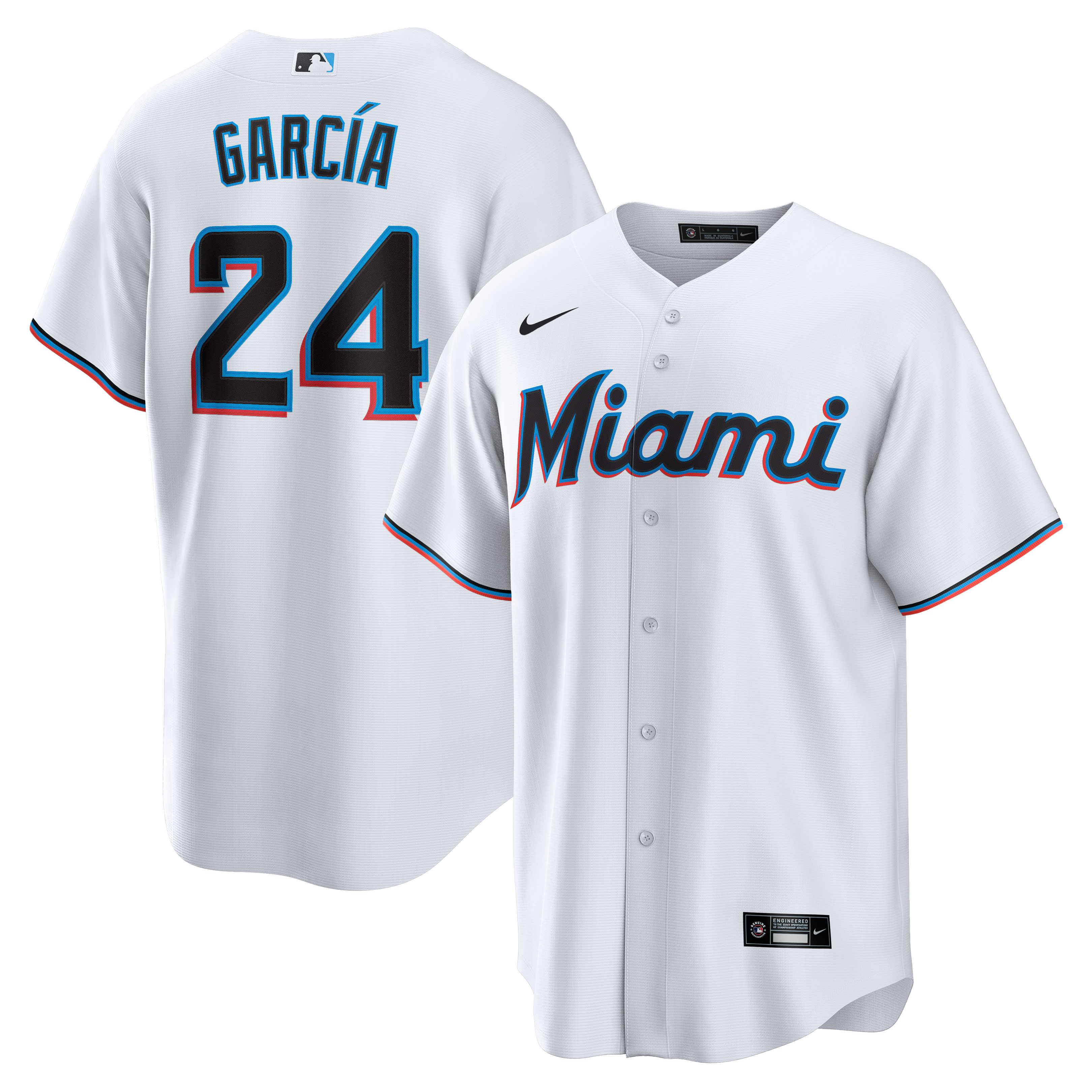 Avisa\u00c3\u00adl Garc\u00c3\u00ada Miami Marlins Home Replica Player Jersey - White