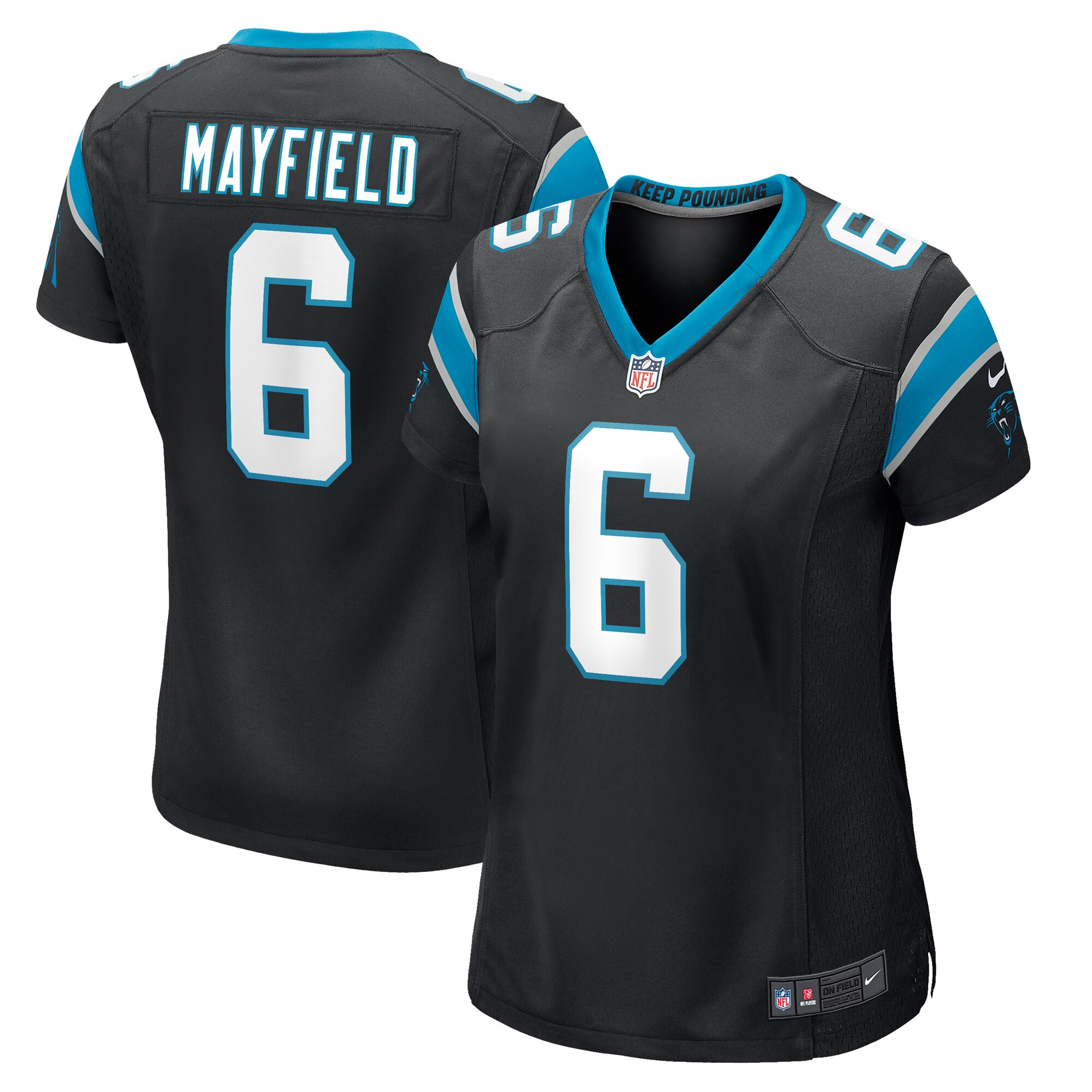Baker Mayfield Carolina Panthers Women's Home Player Game Jersey - Black