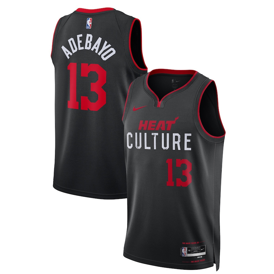 Bam Adebayo 13 Miami Heat 2023/24 Swingman Jersey - City Edition - Unisex Black