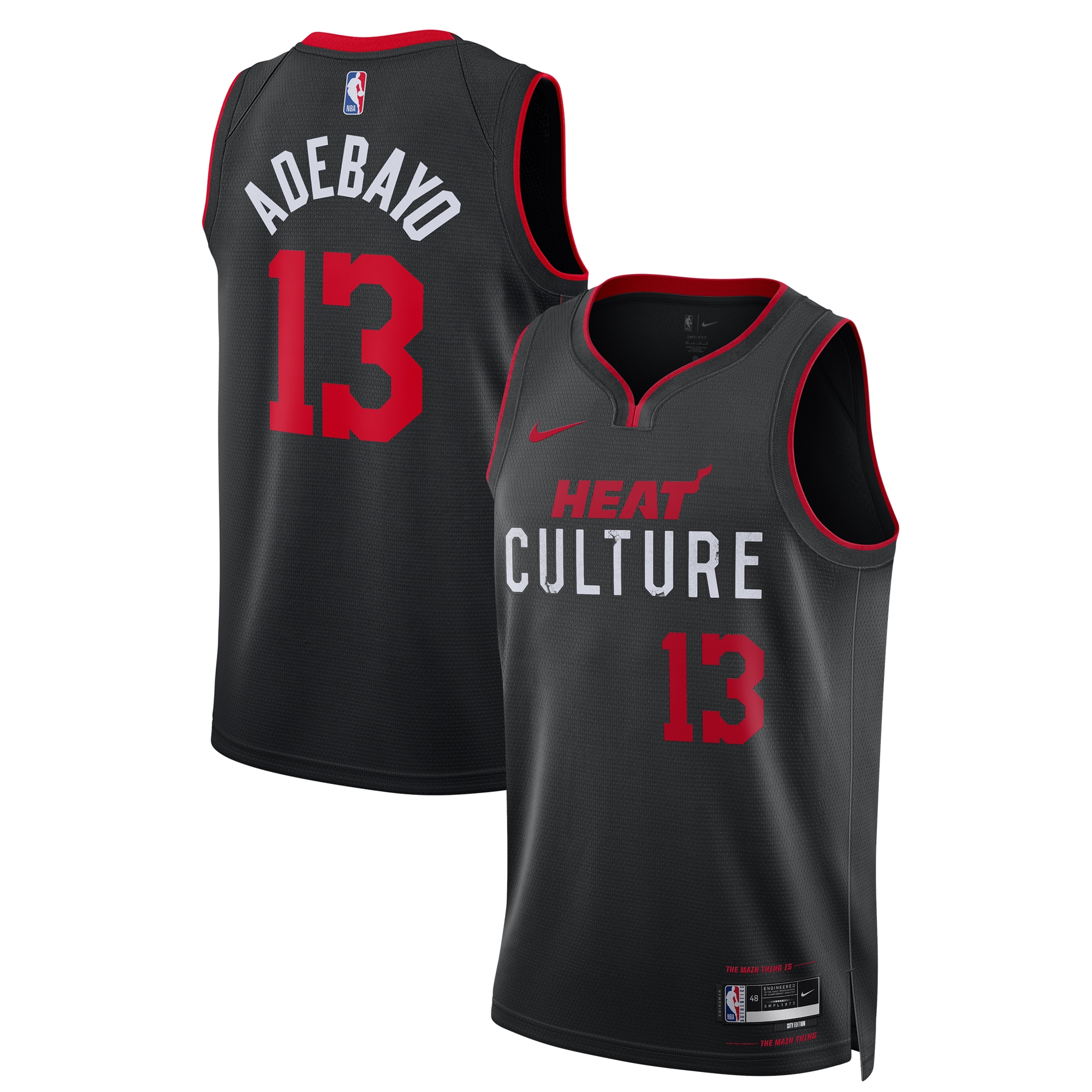 Bam Adebayo Miami Heat Unisex 2023\/24 Swingman Jersey - Black - City Edition
