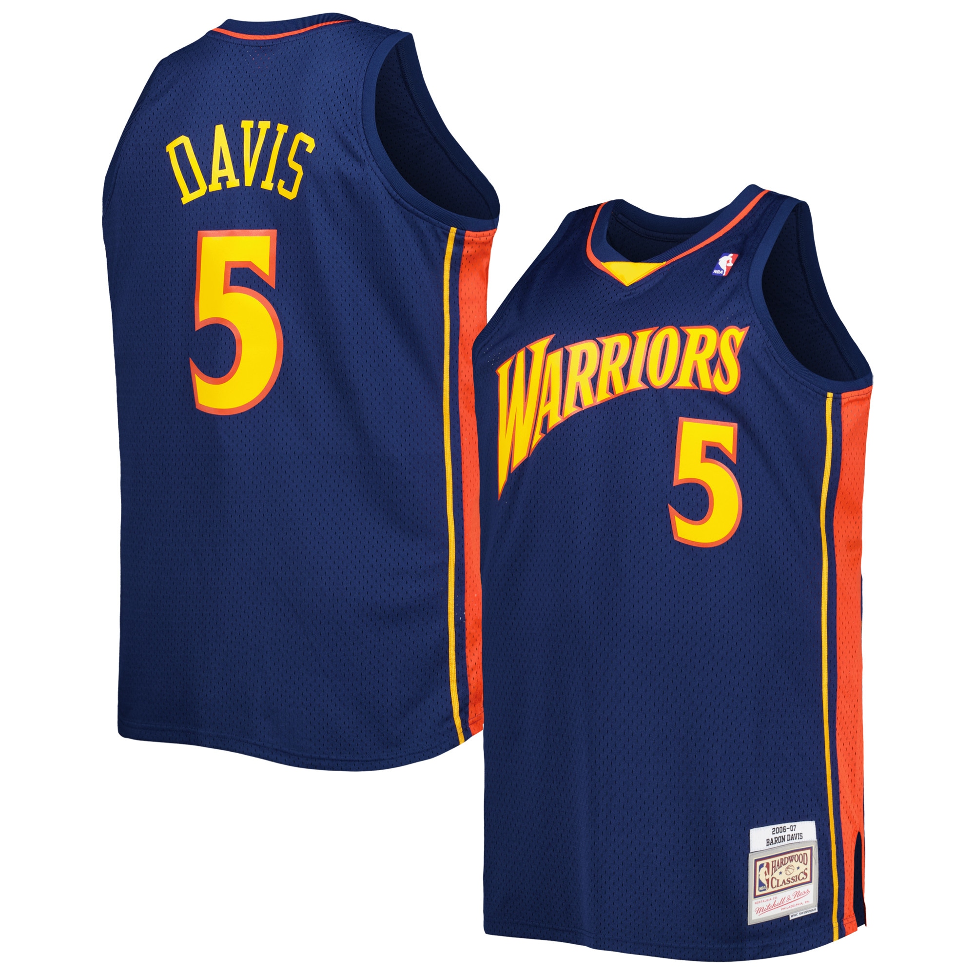 Baron Davis Golden State Warriors Mitchell & Ness Big & Tall Hardwood Classics 2006\/07 Swingman Jersey - Navy