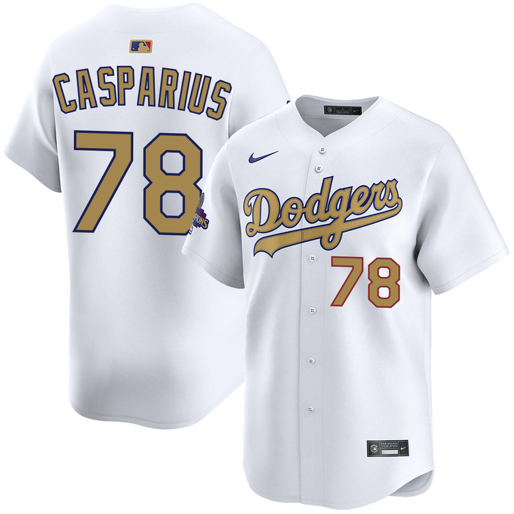 Ben Casparius Los Angeles Dodgers Home 2025 Gold Collection Limited Jersey