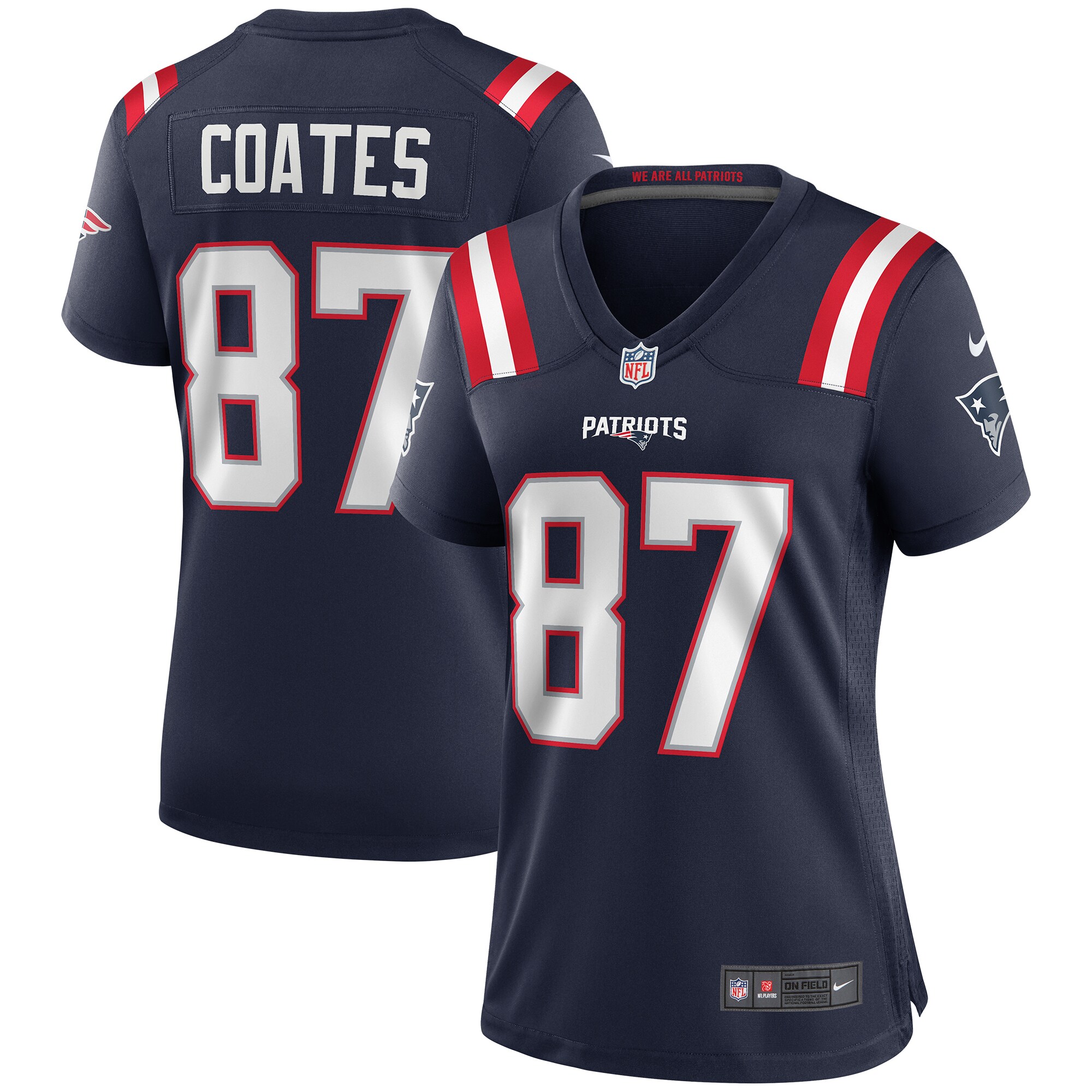 Ben Coates New England Patriots Women's Game Retired Player Jersey - Navy