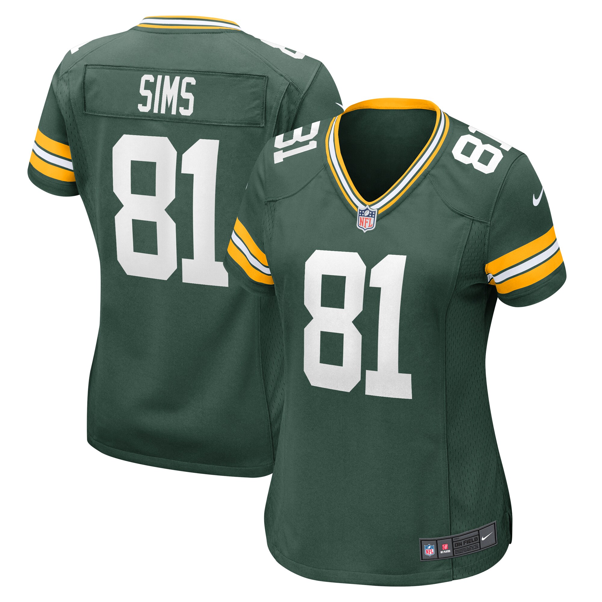 Ben Sims Green Bay Packers Women's Team Game Jersey - Green
