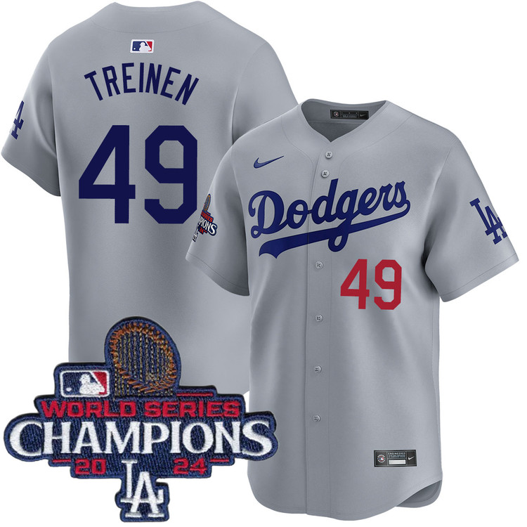 Blake Treinen Los Angeles Dodgers Alternate Road Limited World Series Champions Jersey