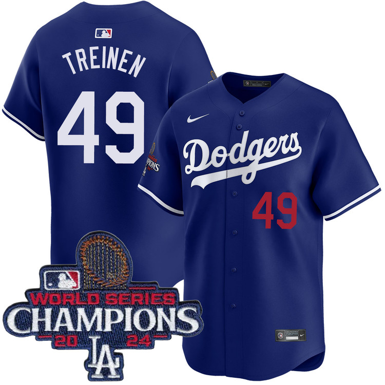 Blake Treinen Los Angeles Dodgers Alternate Royal Limited World Series Champions Jersey