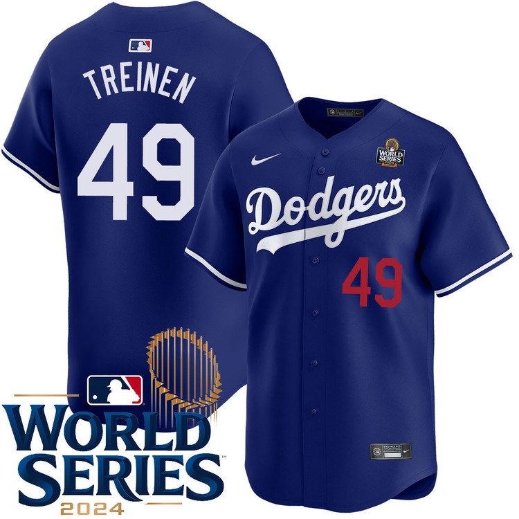 Blake Treinen Los Angeles Dodgers Alternate Royal Limited World Series Jersey