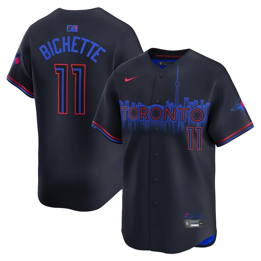 Bo Bichette 11 Toronto Blue Jays 2024 City Connect Limited Player Men Jersey - Black