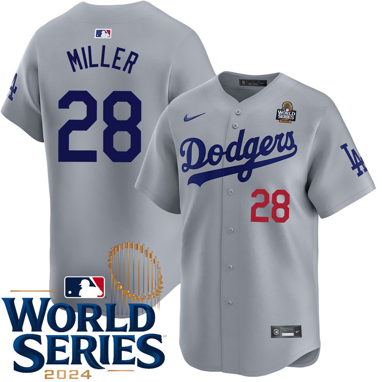 Bobby Miller Los Angeles Dodgers Alternate Road Limited World Series Jersey
