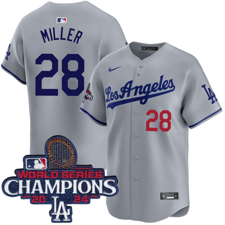 Bobby Miller Los Angeles Dodgers Road Limited World Series Champions Jersey
