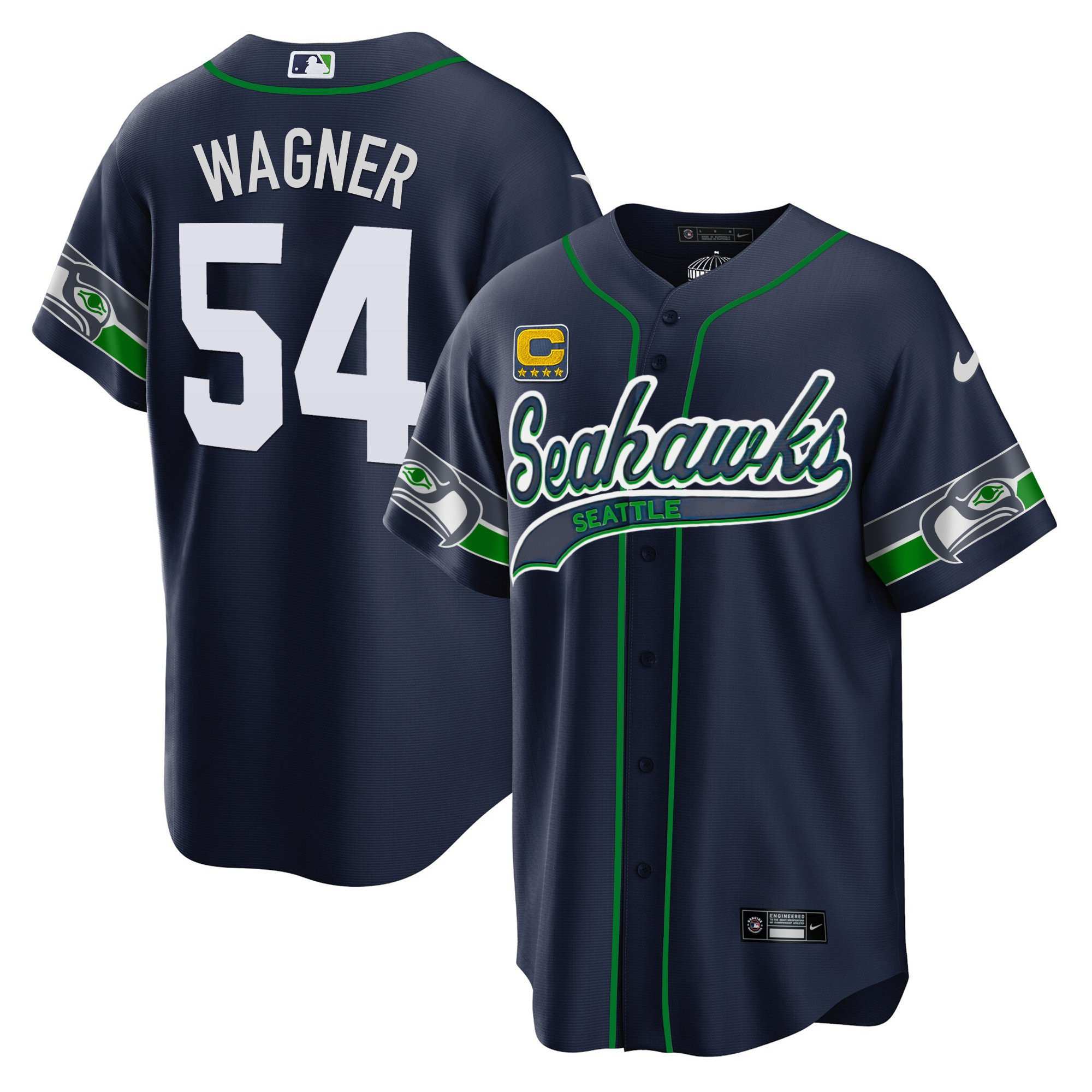 Bobby Wagner 54 Seattle Seahawks Men Jersey - Navy