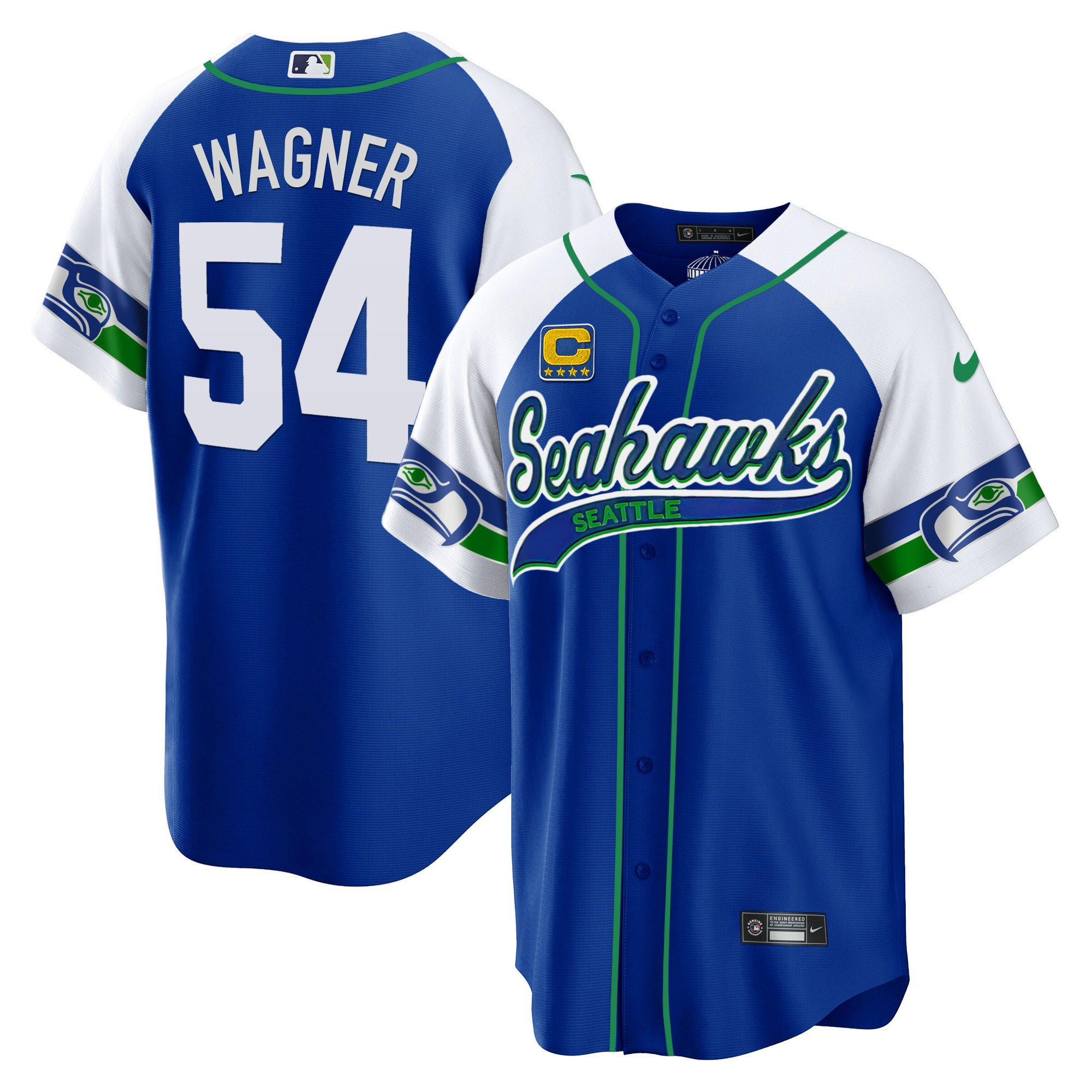 Bobby Wagner 54 Seattle Seahawks Throwback Men Jersey - Alternate