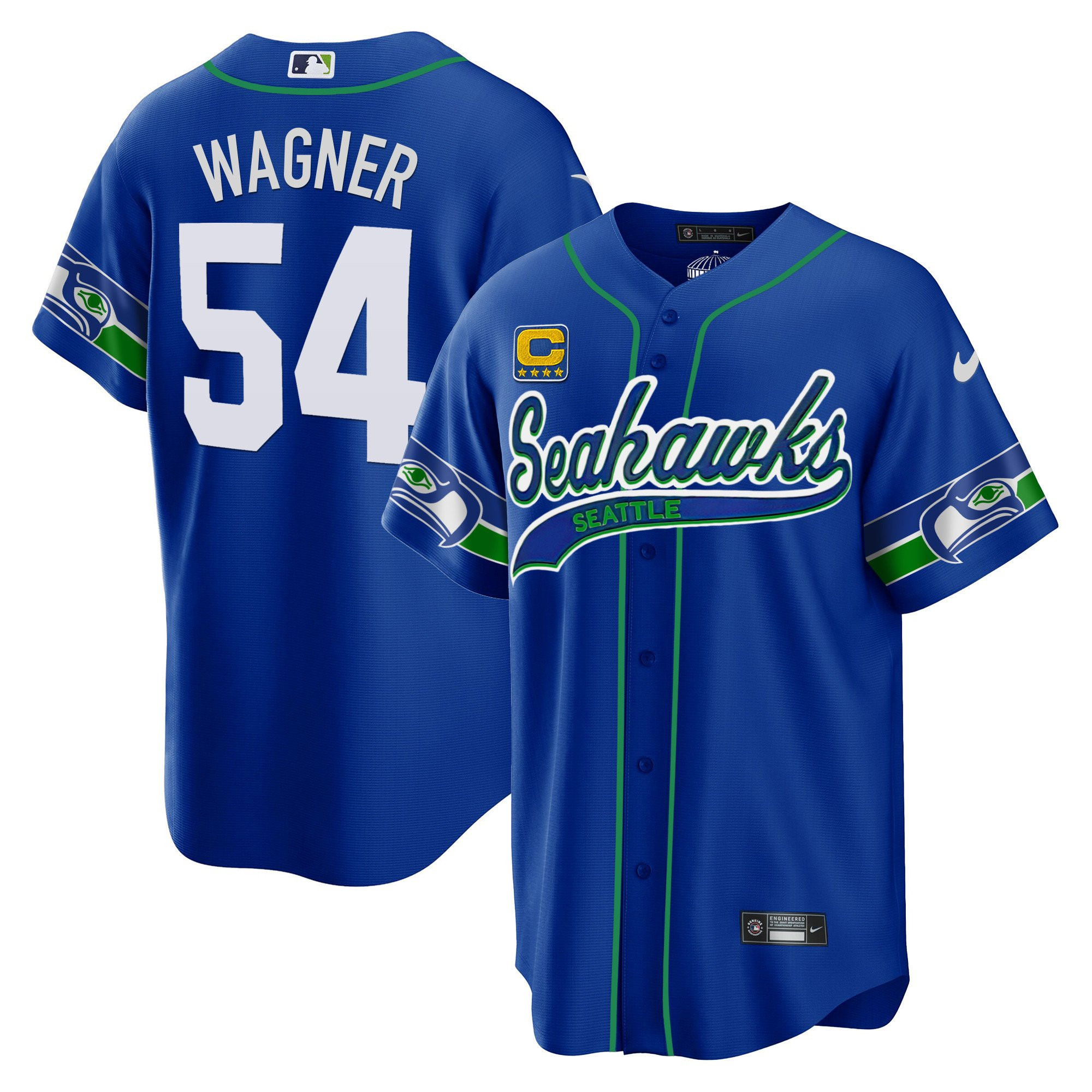 Bobby Wagner 54 Seattle Seahawks Throwback Men Jersey - Royal