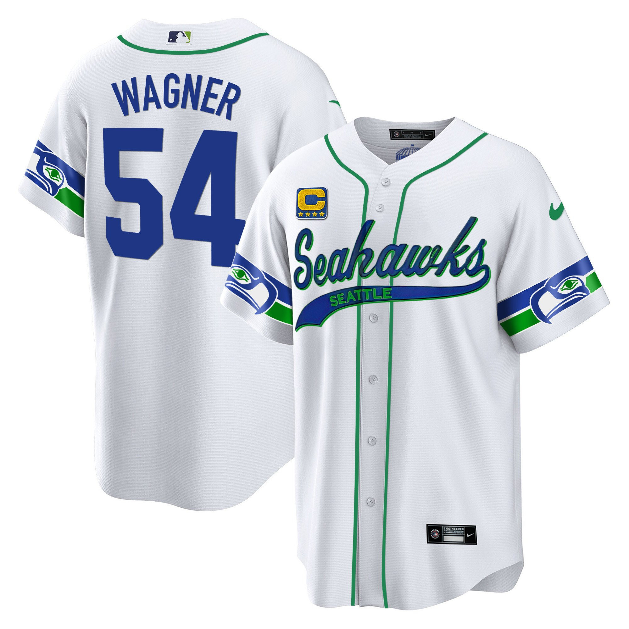 Bobby Wagner 54 Seattle Seahawks Throwback Men Jersey - Royal