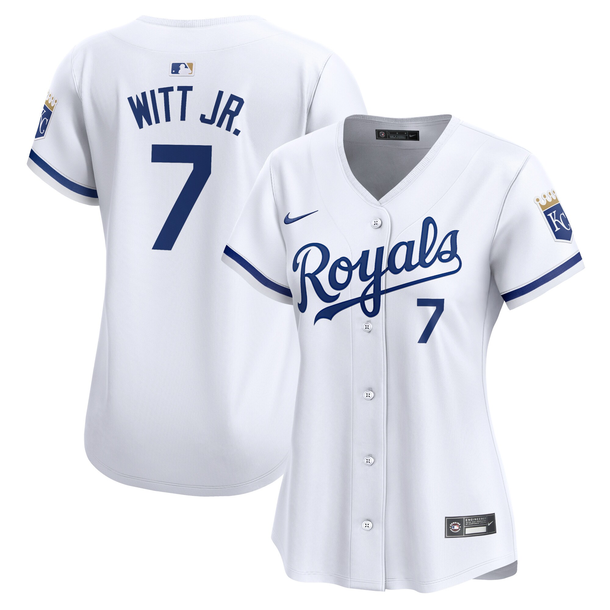 Bobby Witt Jr. Kansas City Royals Women's Home Limited Player Jersey - White