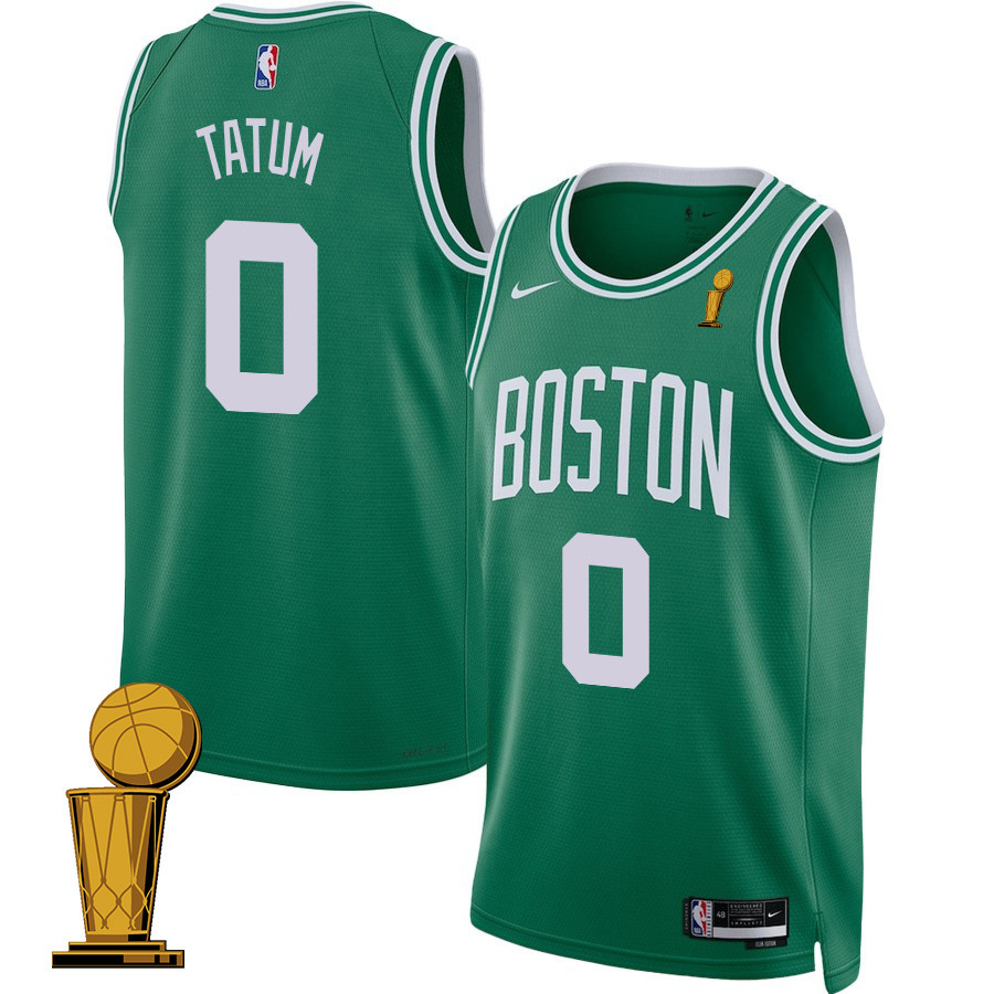 Boston Celtics 2024 FINALS CHAMPIONS Jersey Customized - Icon Edition - Kelly Green