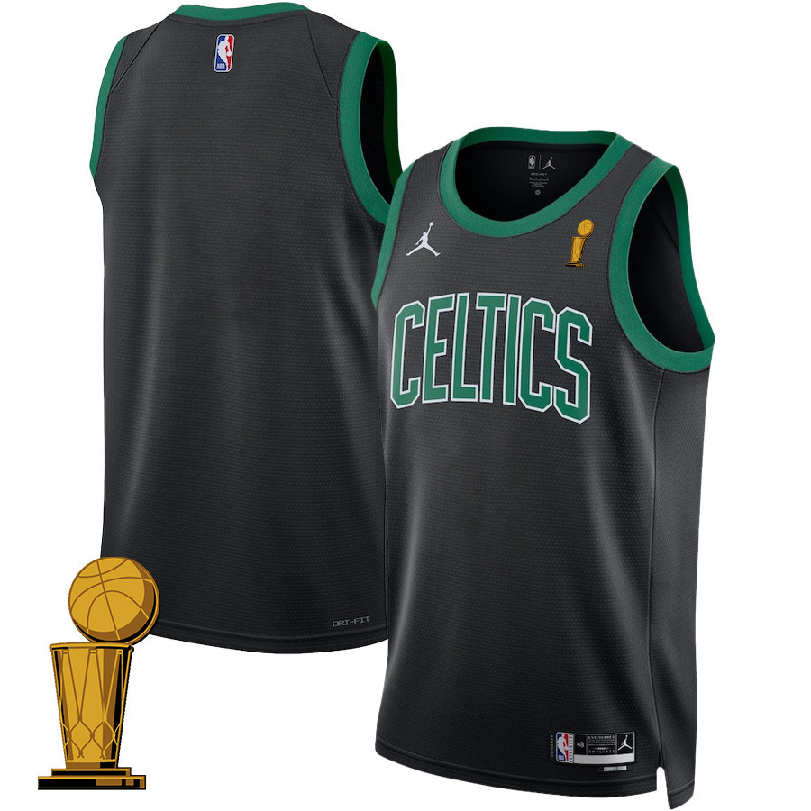 Boston Celtics 2024 FINALS CHAMPIONS Swingman Jersey - Statement Edition - Black