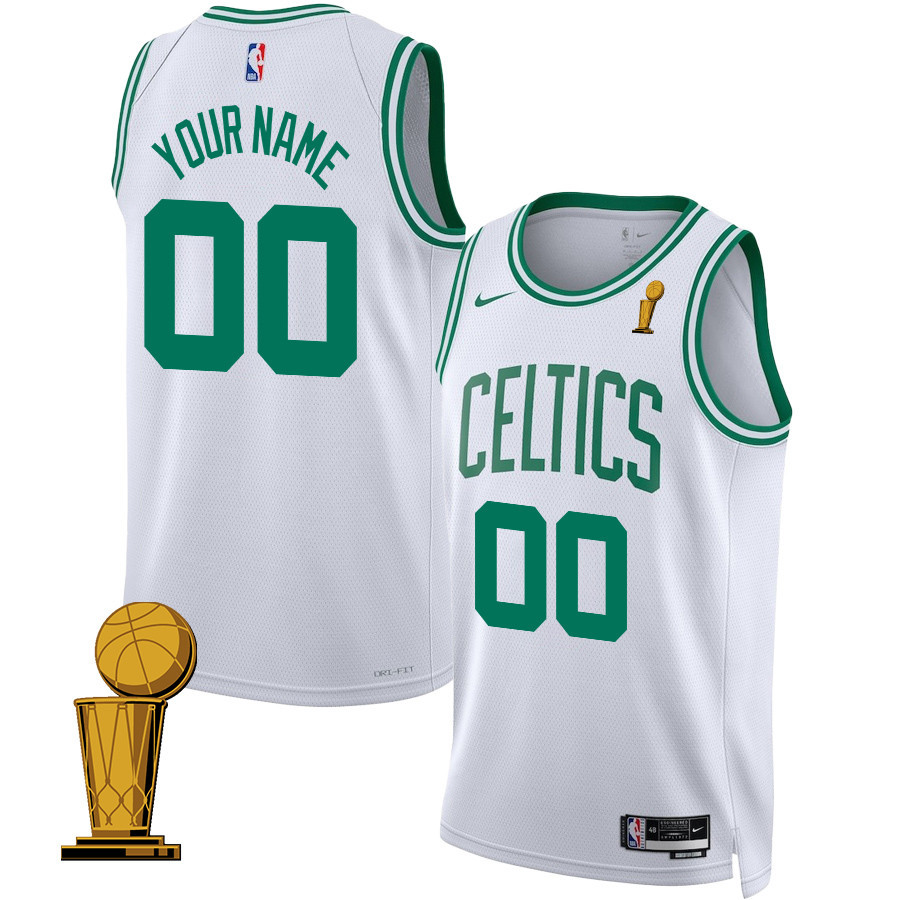 Boston Celtics 2024 FINALS CHAMPIONS Swingman Jersey Customized - Association Edition - White