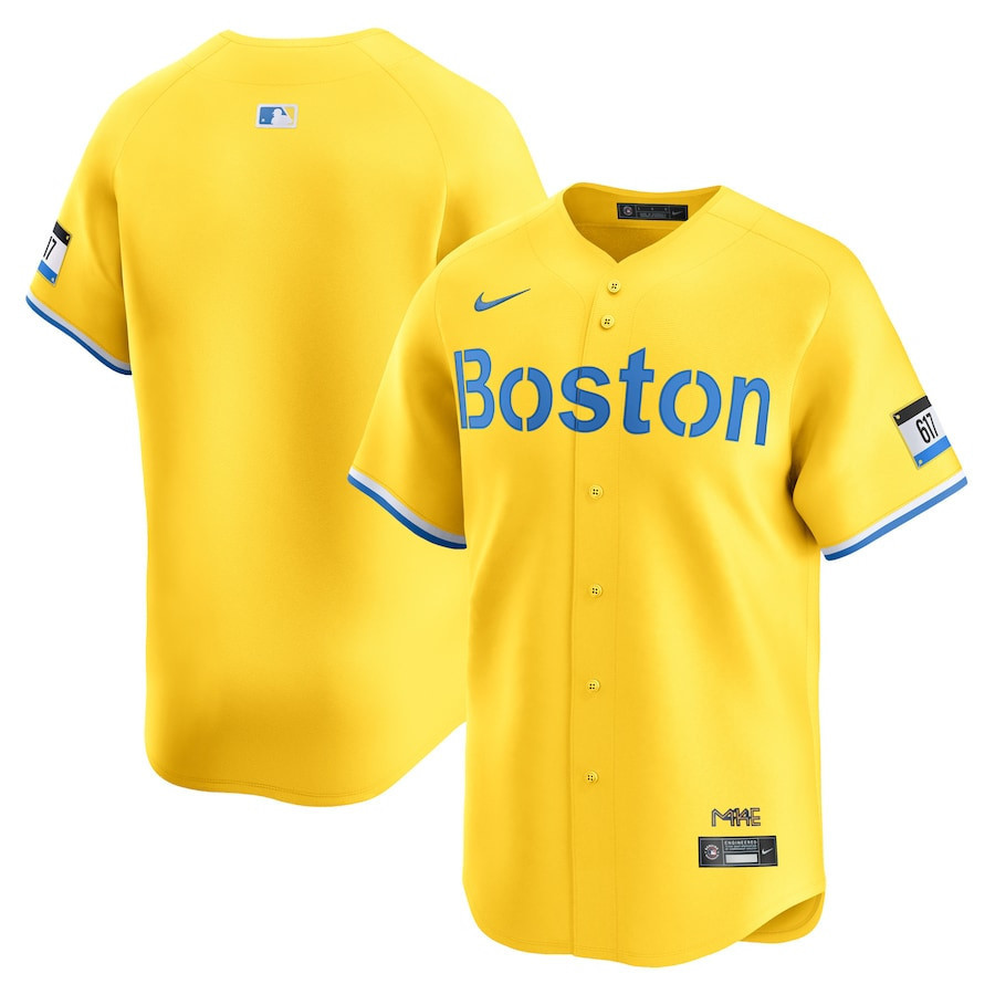 Boston Red Sox City Connect Limited Men Jersey - Gold