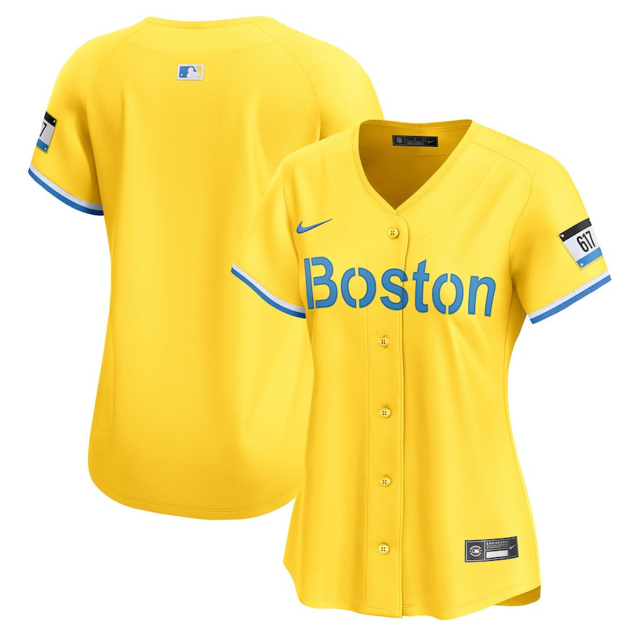 Boston Red Sox City Connect Limited Women Jersey - Gold