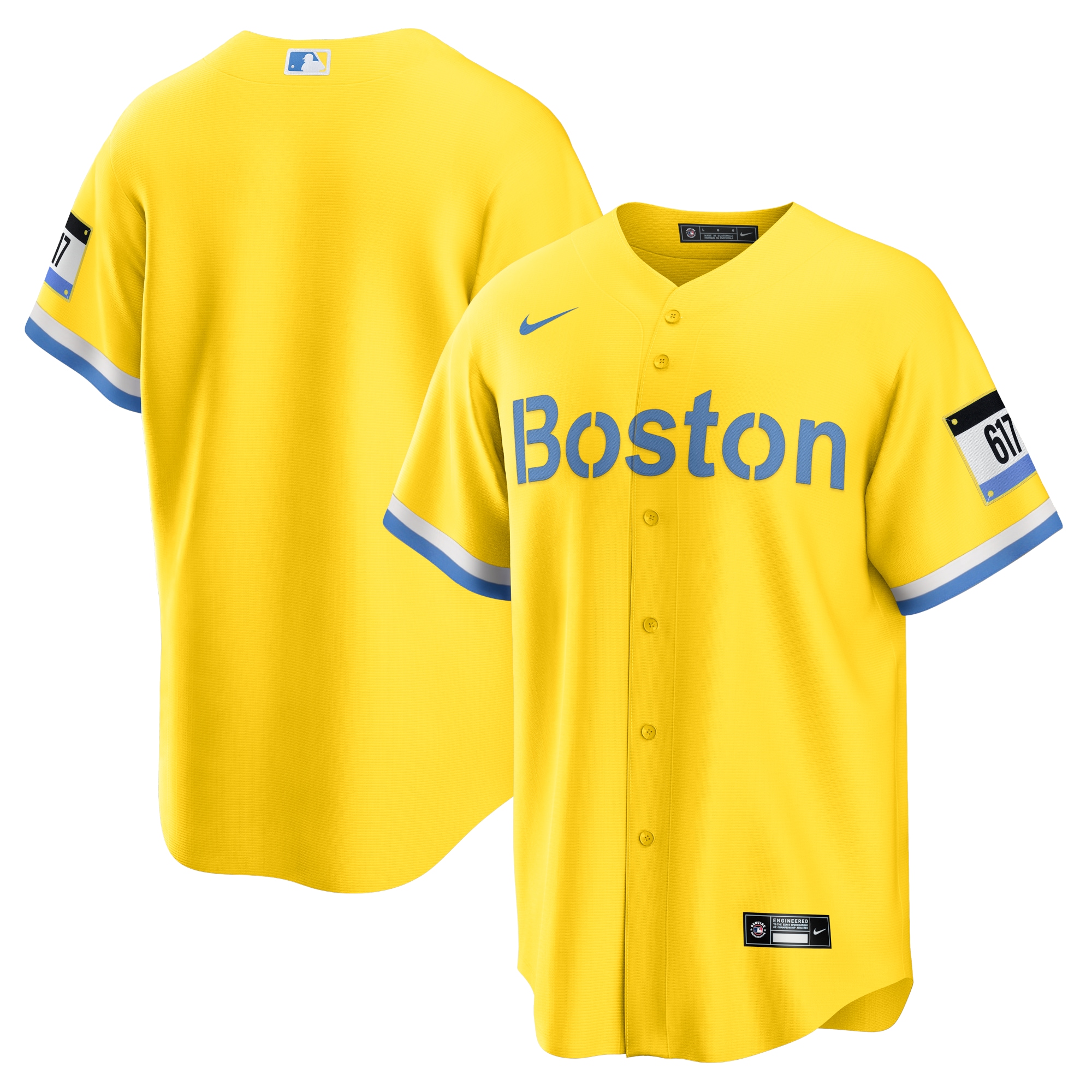 Boston Red Sox City Connect Replica Jersey - Gold\/Light Blue