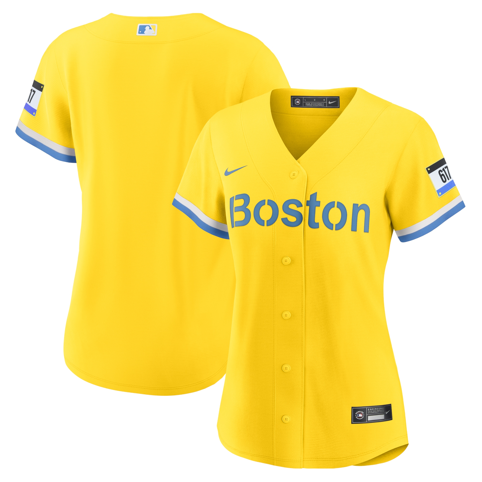 Boston Red Sox Women's City Connect Replica Jersey - Gold\/Light Blue