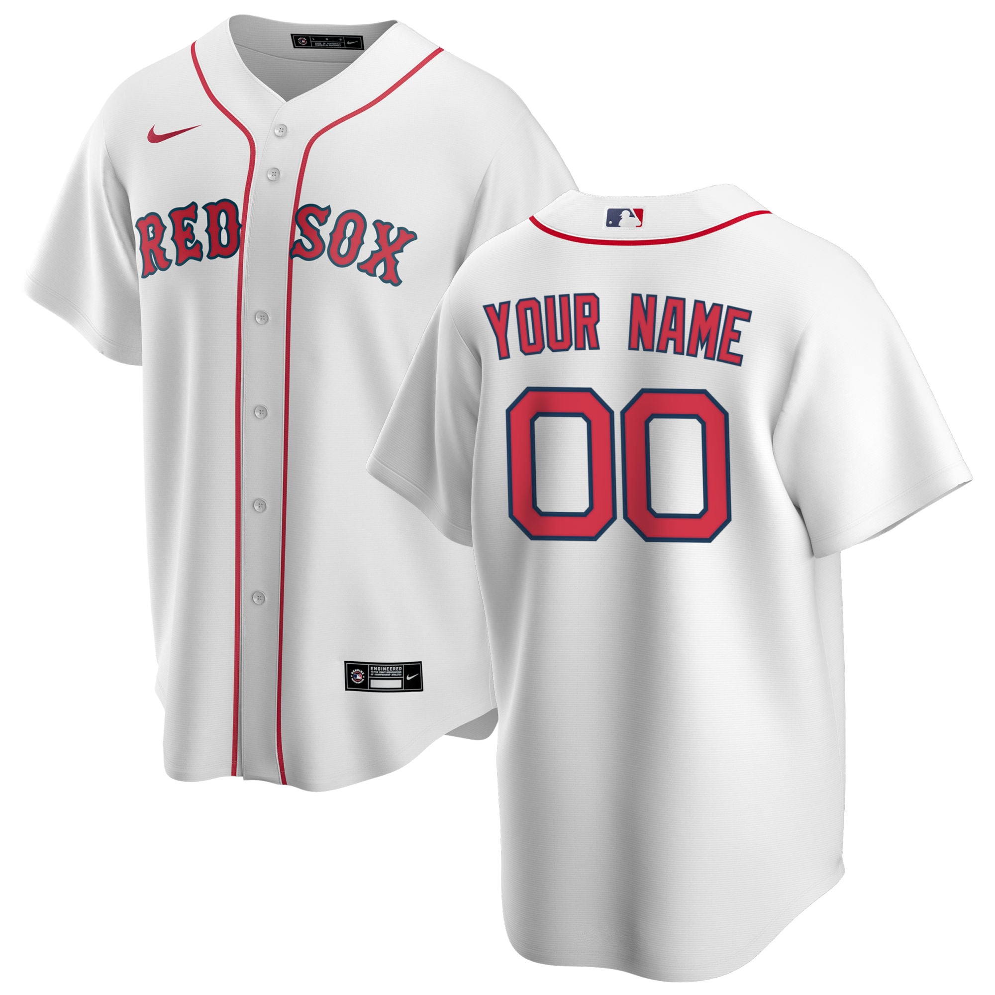 Boston Red Sox Youth Home Replica Custom Jersey - White