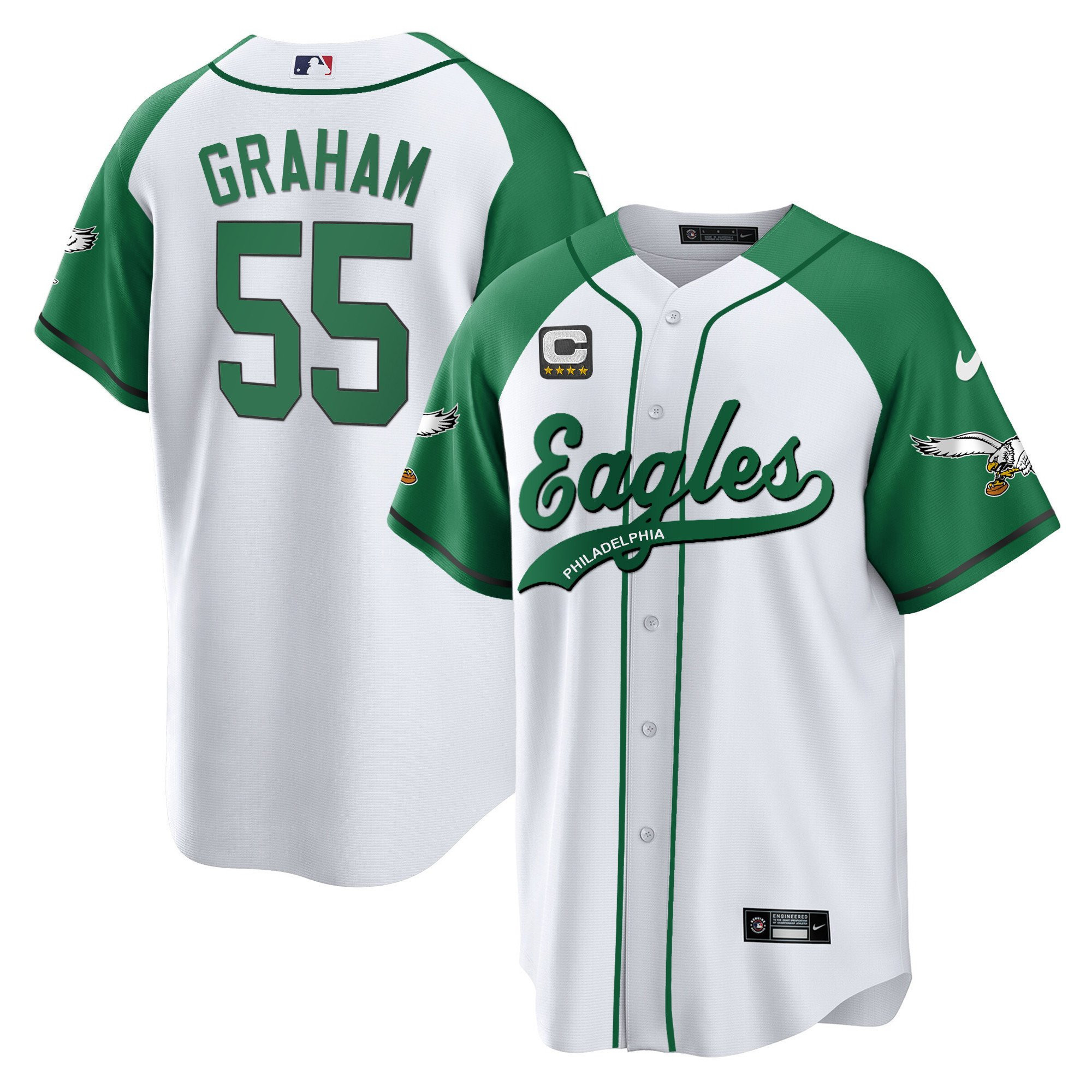 Brandon Graham 55 Philadelphia Eagles Baseball Men Jersey - Alternate