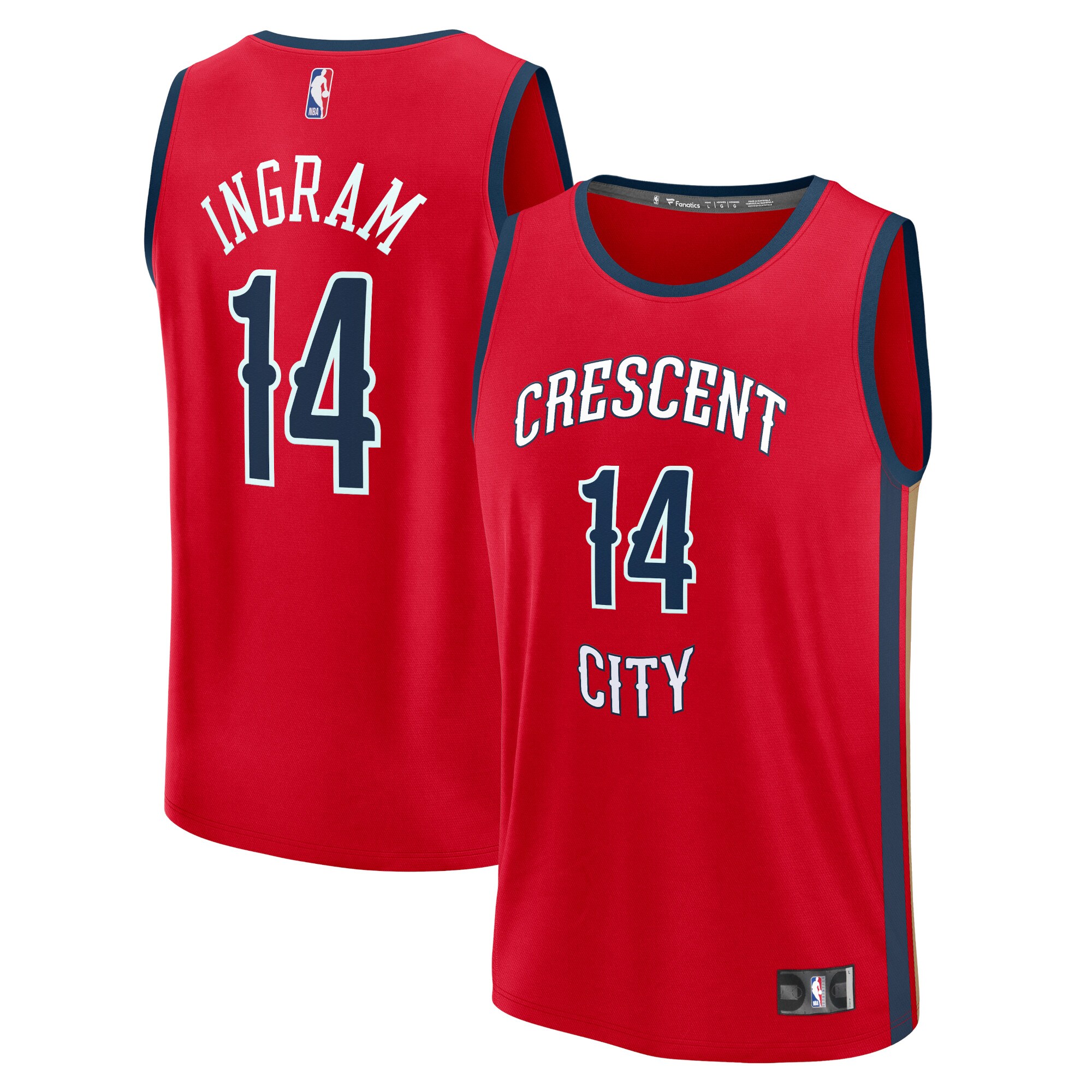 Brandon Ingram New Orleans Pelicans Fanatics Fast Break Replica Jersey - Statement Edition - Red