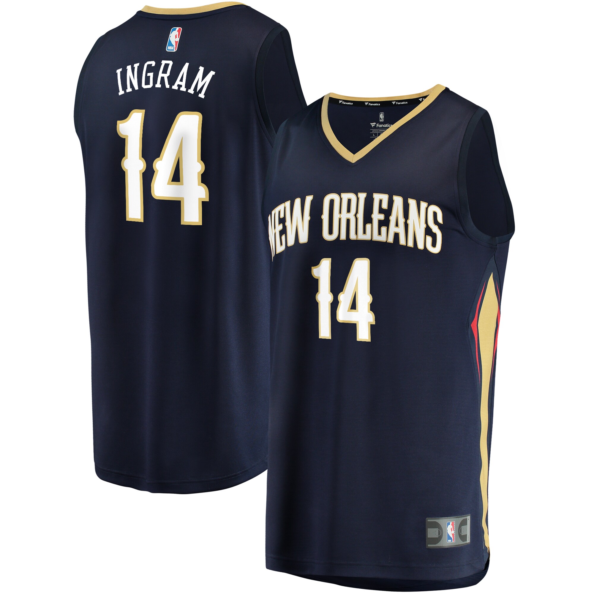 Brandon Ingram New Orleans Pelicans Fanatics Youth Fast Break Replica Jersey Navy - Icon Edition