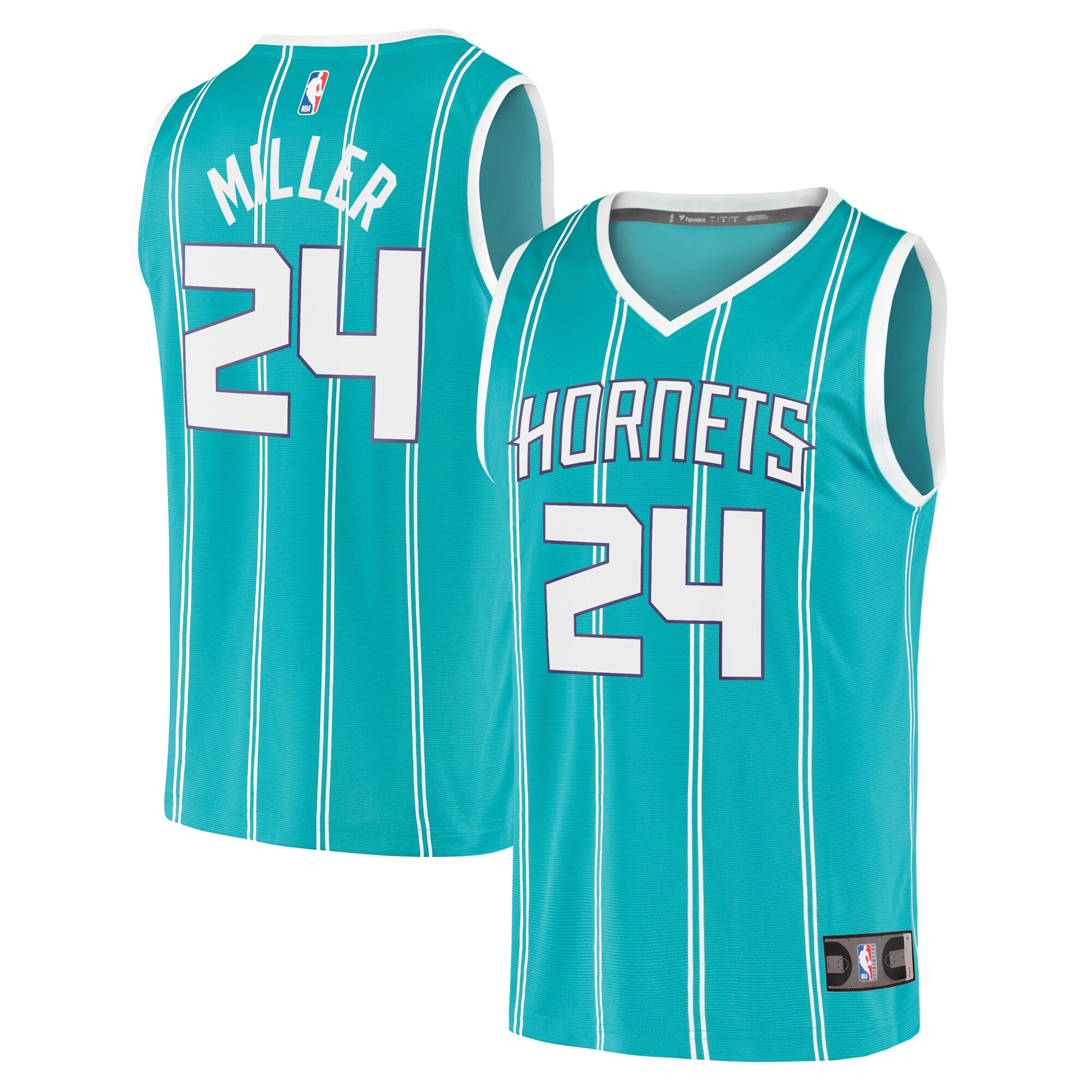 Brandon Miller Charlotte Hornets Fanatics Fast Break Replica Jersey - Icon Edition - Teal