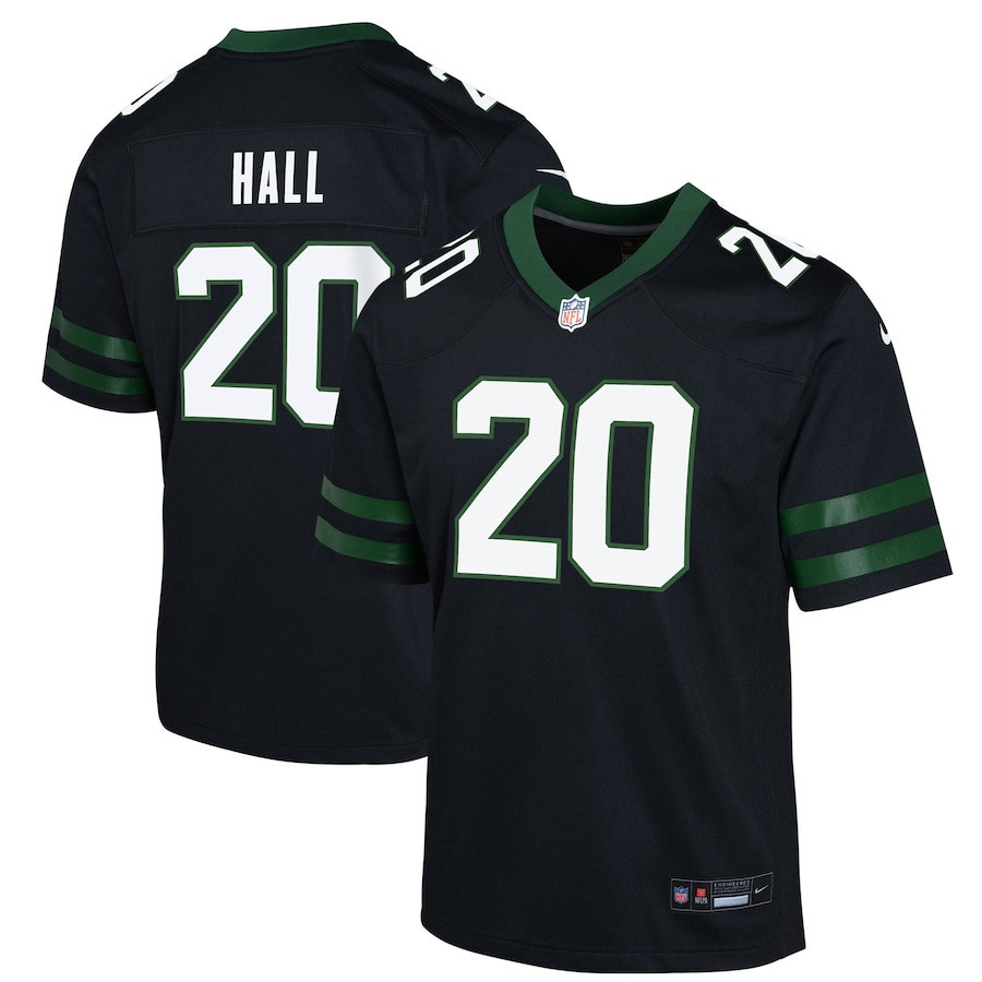 Breece Hall 20 New York Jets Alternate Game YOUTH Jersey - Legacy Black