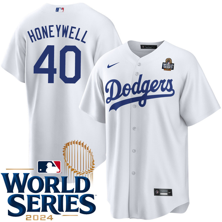 Brent Honeywell Los Angeles Dodgers Home World Series Jersey