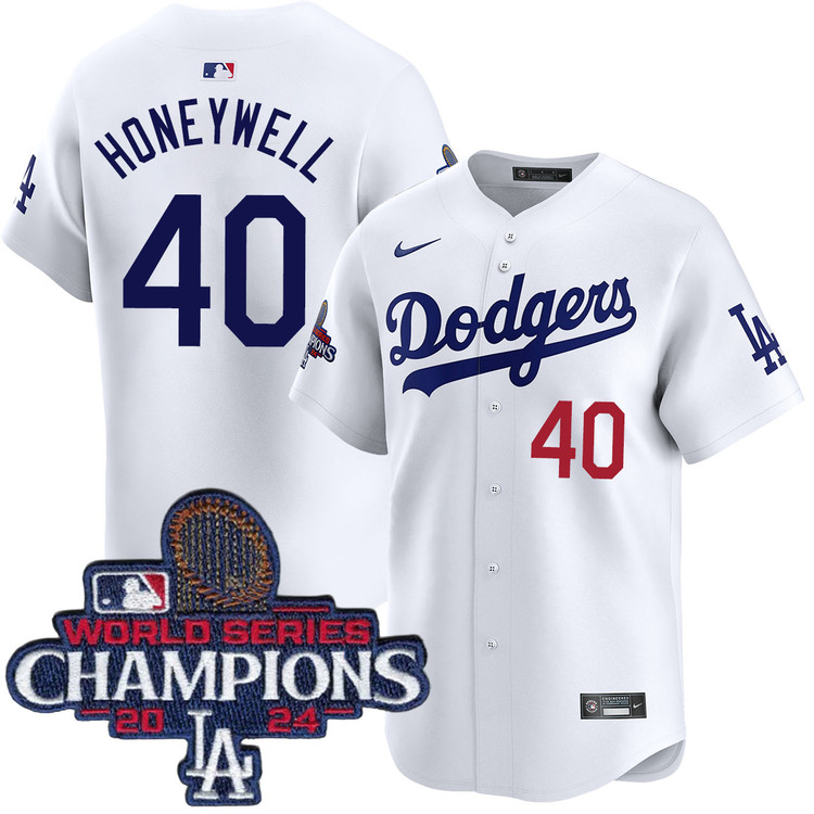 Brent Honeywell Los Angeles Dodgers Youth Home Limited World Series Champions Jersey