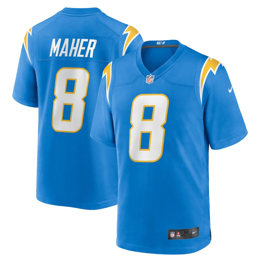 Brett Maher 8 Los Angeles Chargers Men Game Jersey - Powder Blue