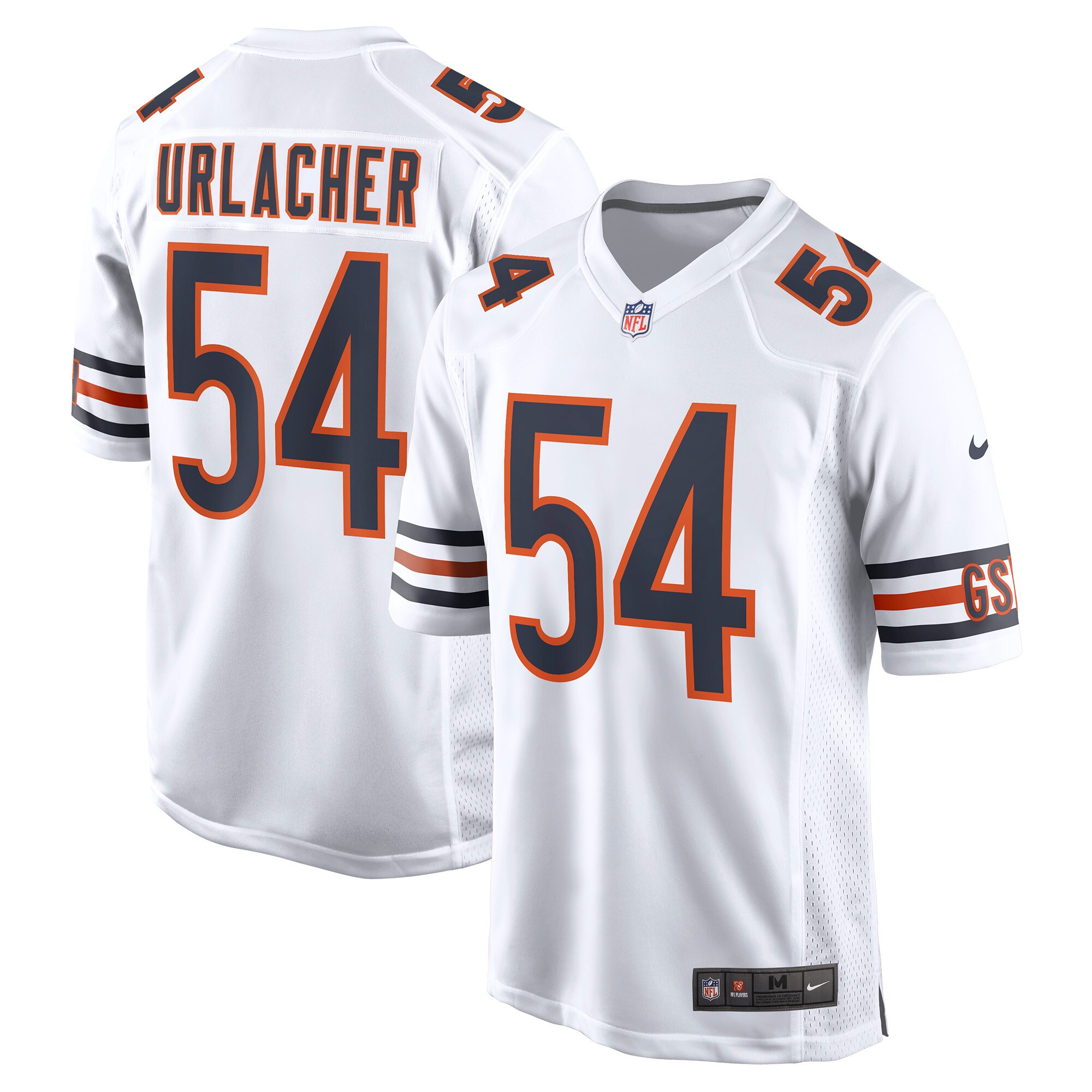 Brian Urlacher Chicago Bears Retired Player Game Jersey - White