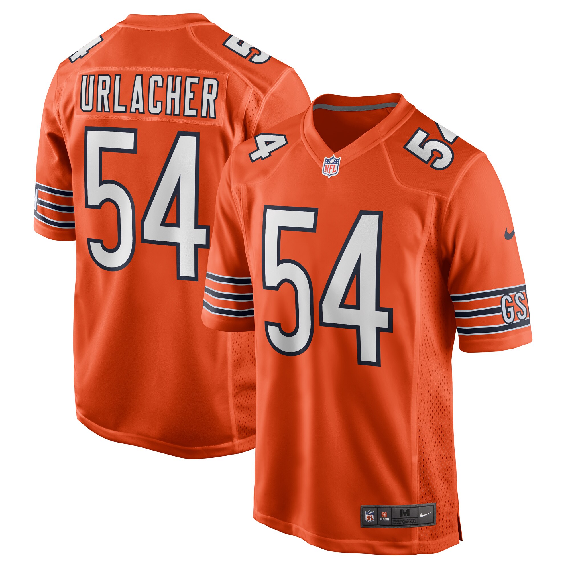 Brian Urlacher Chicago Bears Retired Player Jersey - Orange