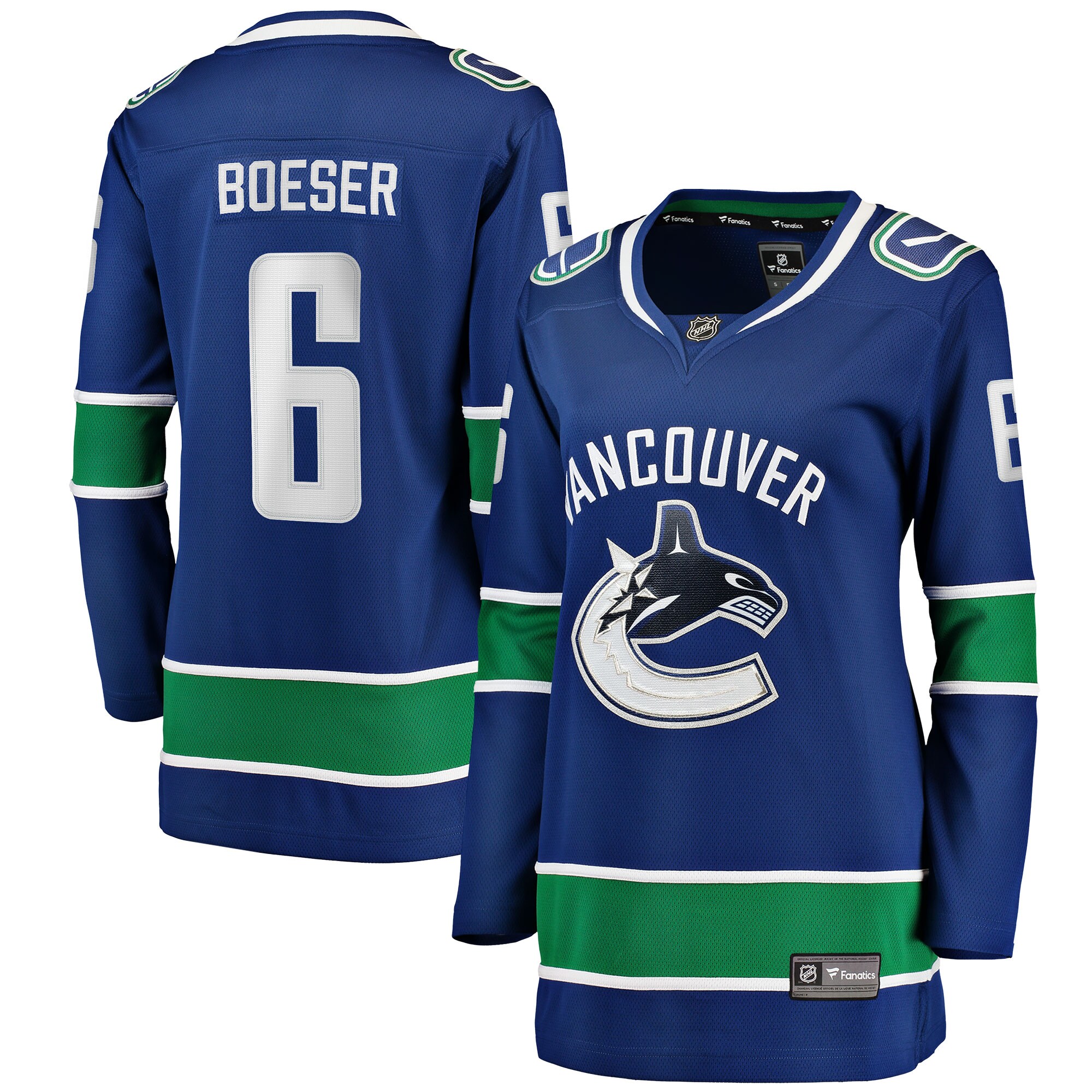 Brock Boeser Vancouver Canucks Fanatics Women's Home Breakaway Player Jersey - Blue