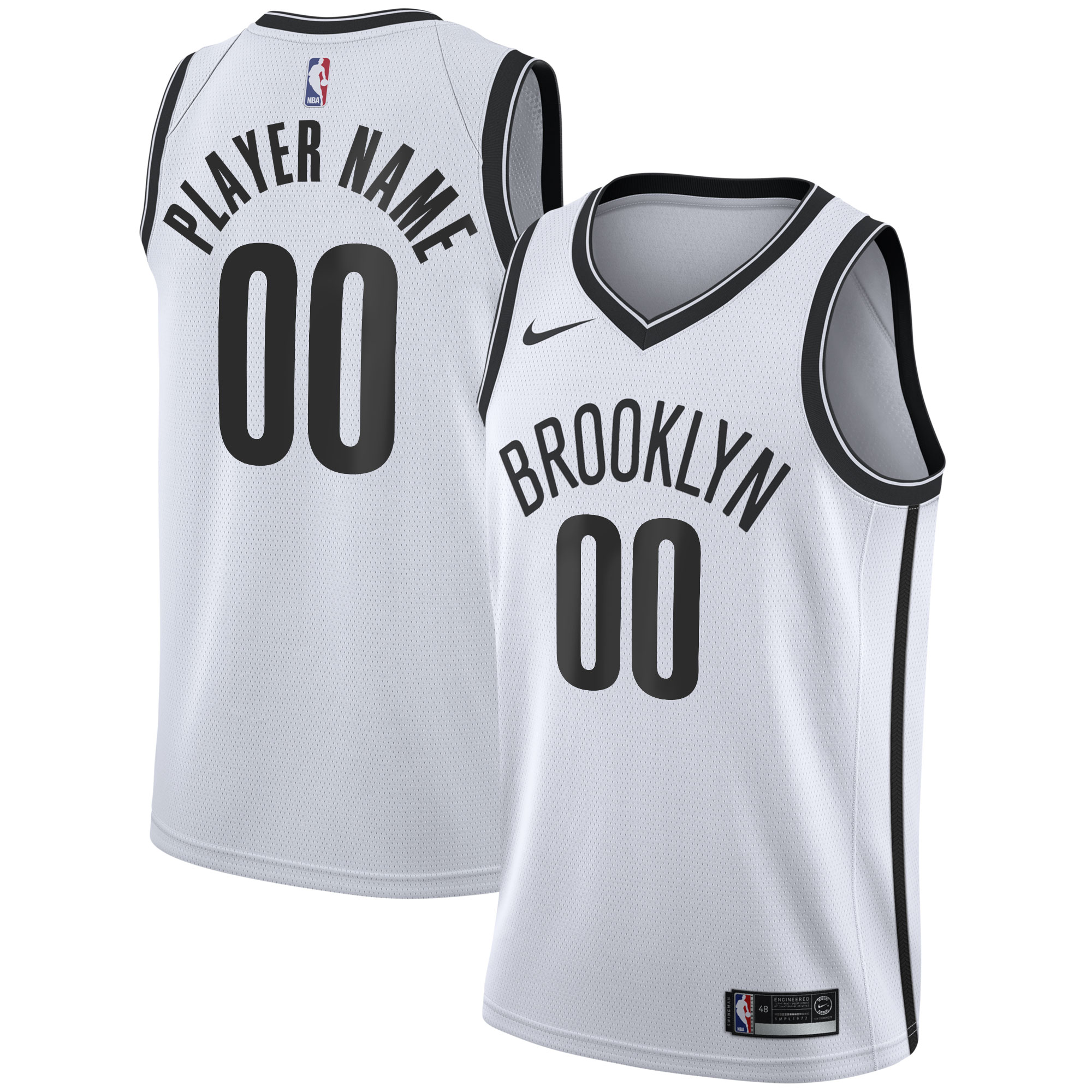 Brooklyn Nets 2020\/21 Swingman Custom Jersey - Association Edition - White