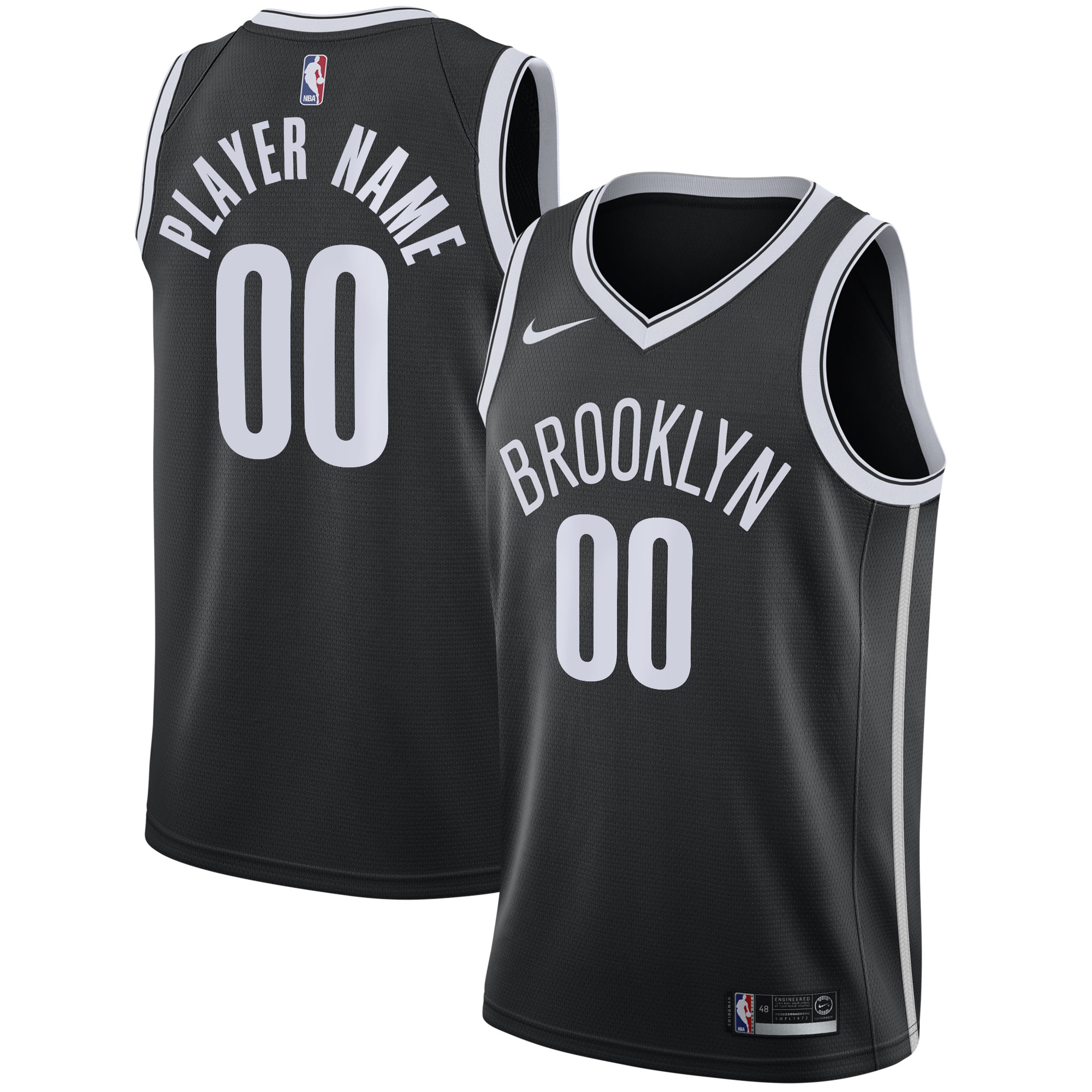 Brooklyn Nets 2020\/21 Swingman Custom Jersey - Icon Edition - Black