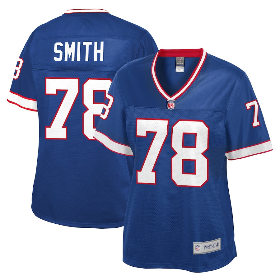 Bruce Smith 38 Buffalo Bills Pro Line Women Retired Jersey - Royal