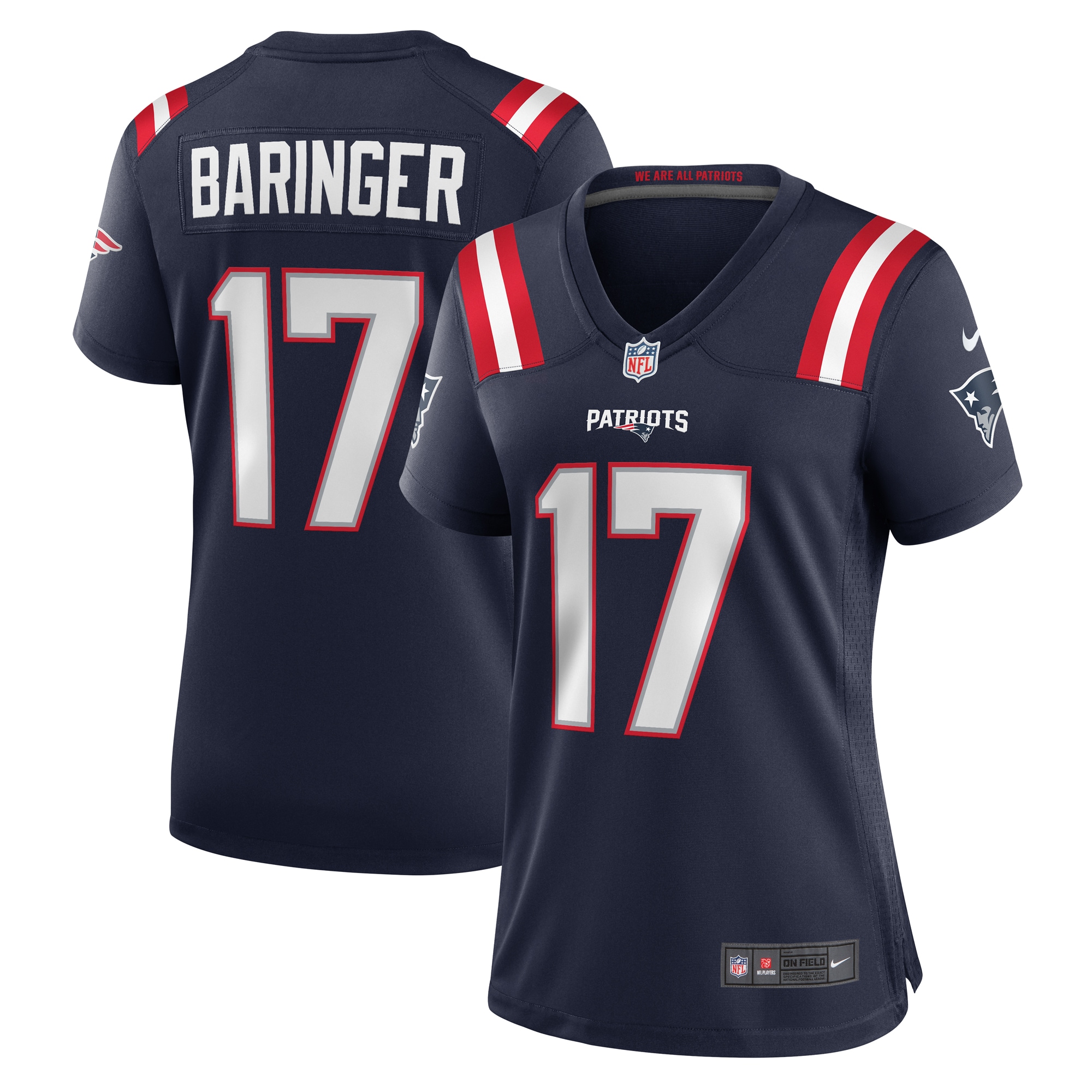Bryce Baringer New England Patriots Women's Team Game Jersey - Navy