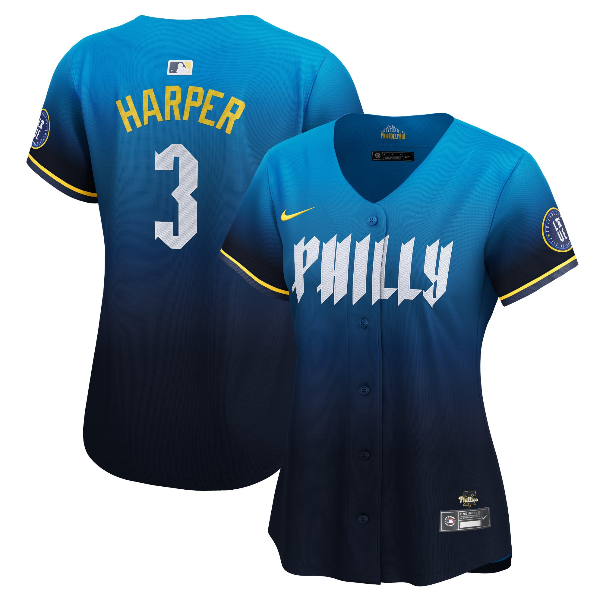Bryce Harper 3 Philadelphia Phillies 2024 City Connect Limited Jersey - Women