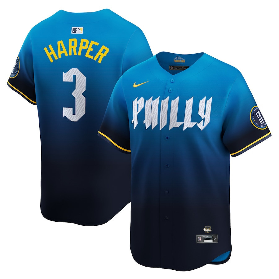 Bryce Harper 3 Philadelphia Phillies 2024 Limited City Connect Jersey - Mens