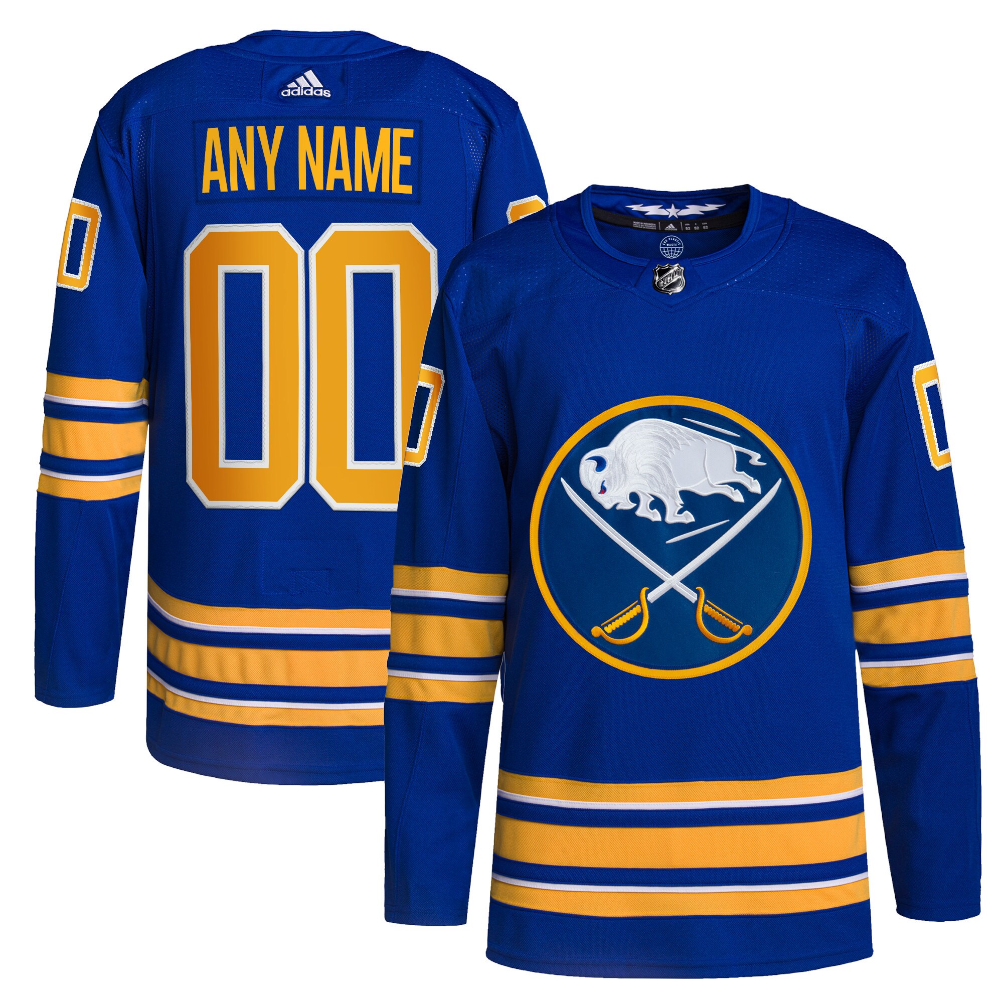 Buffalo Sabres adidas Home Primegreen Authentic Custom Jersey - Royal