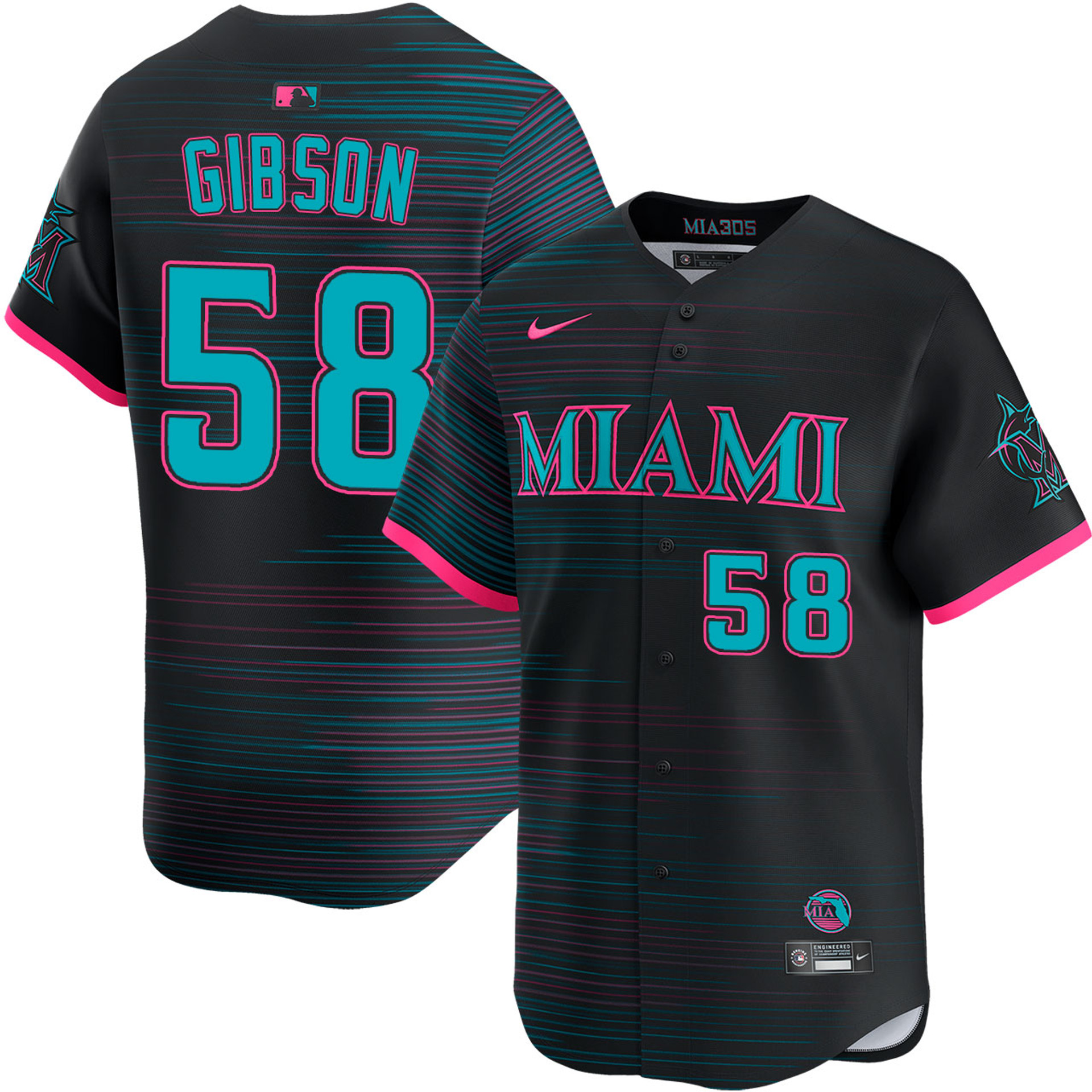 Cade Gibson Miami Marlins City Connect 2.0 Limited Jersey