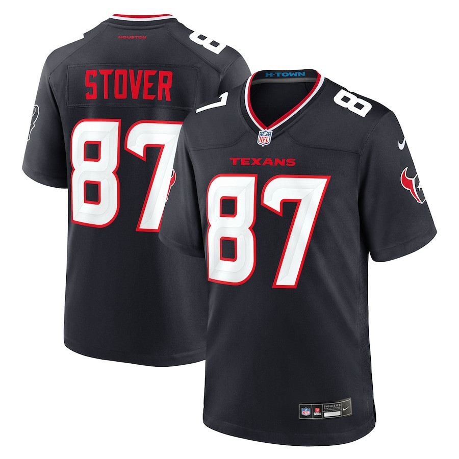 Cade Stover 87 Houston Texans Game Men Jersey - Navy