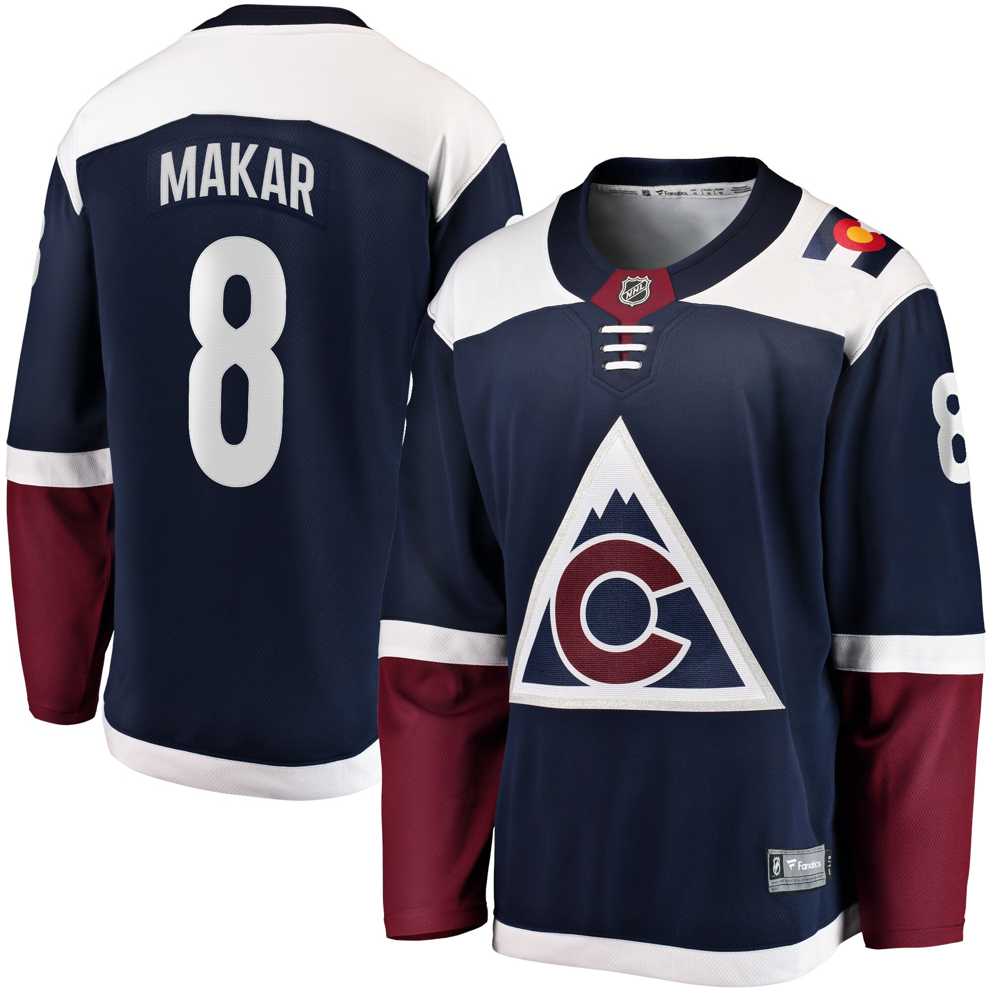 Cale Makar Colorado Avalanche Fanatics Alternate Premier Breakaway Player Jersey - Navy