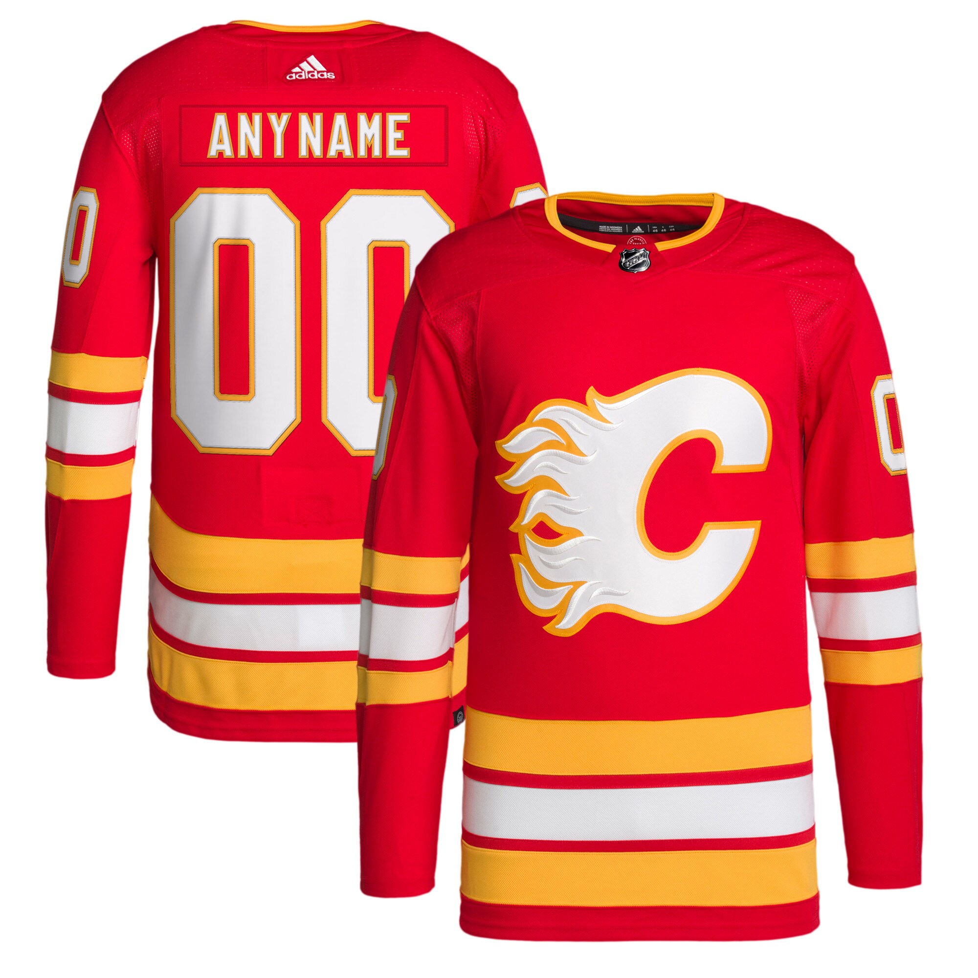 Calgary Flames adidas Home 2020\/21 Primegreen Authentic Custom Jersey - Red